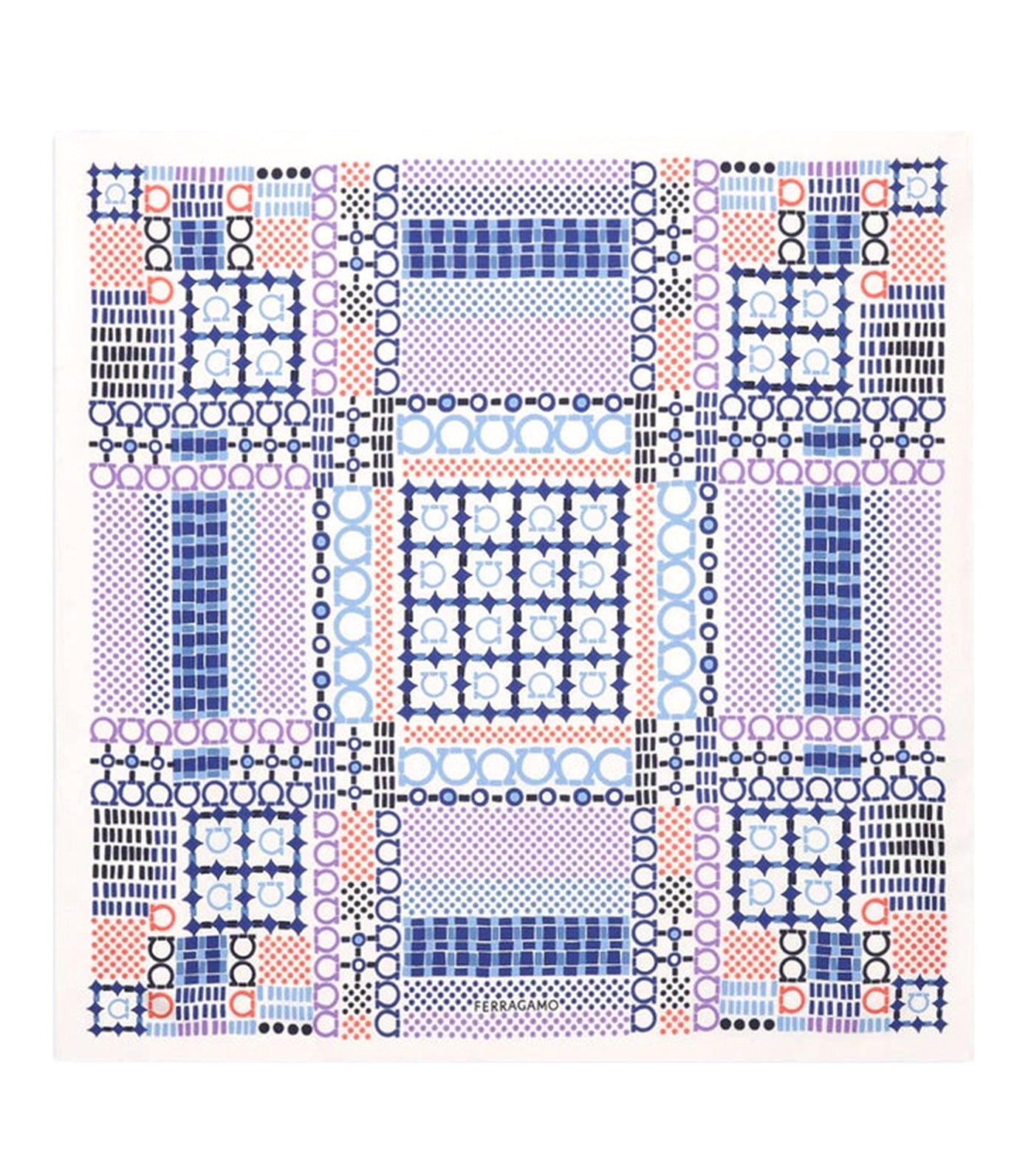 Newkilt Gancini Print Silk Scarf Multicolor