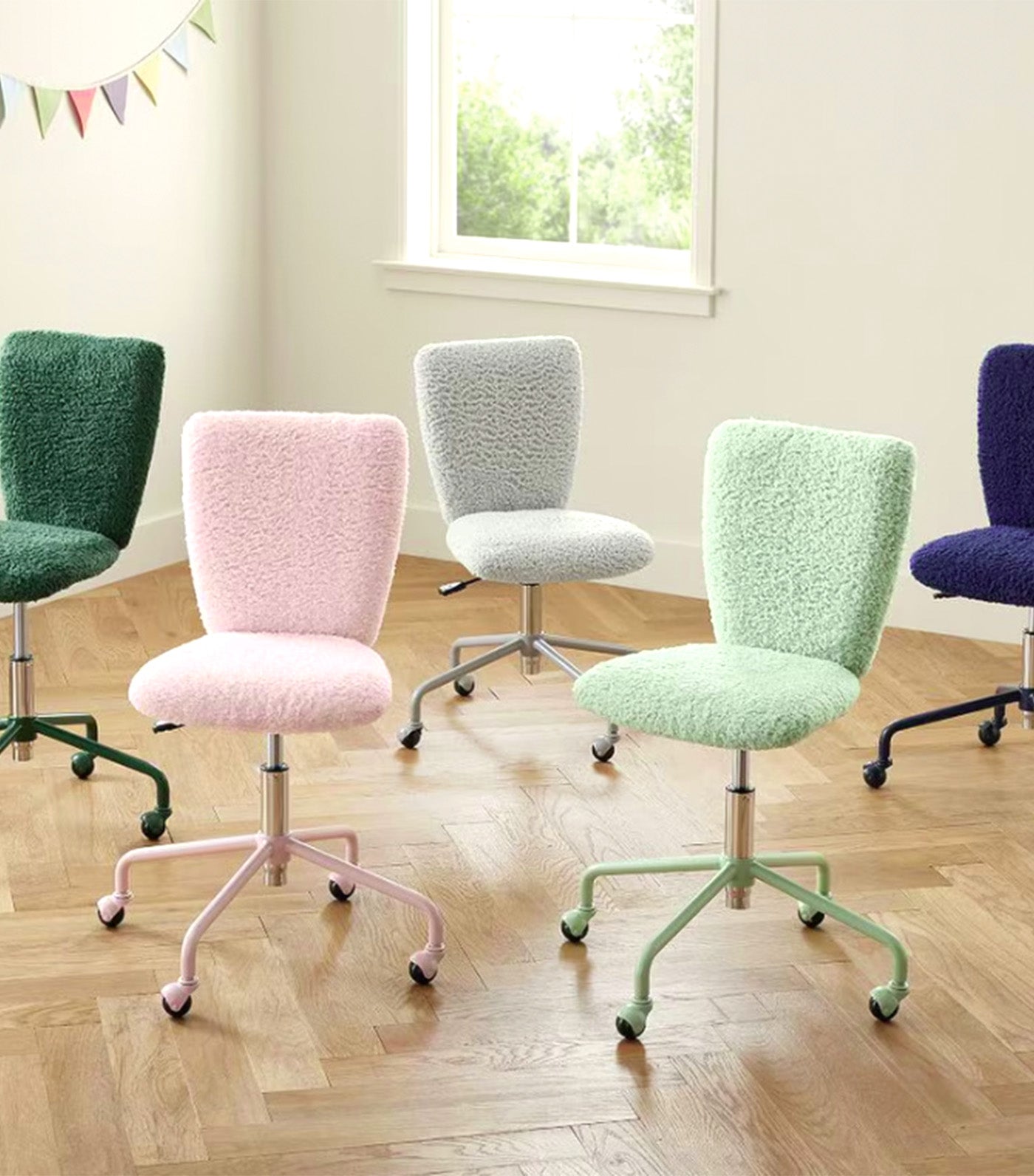 Sherpa Upholstered Desk Chair