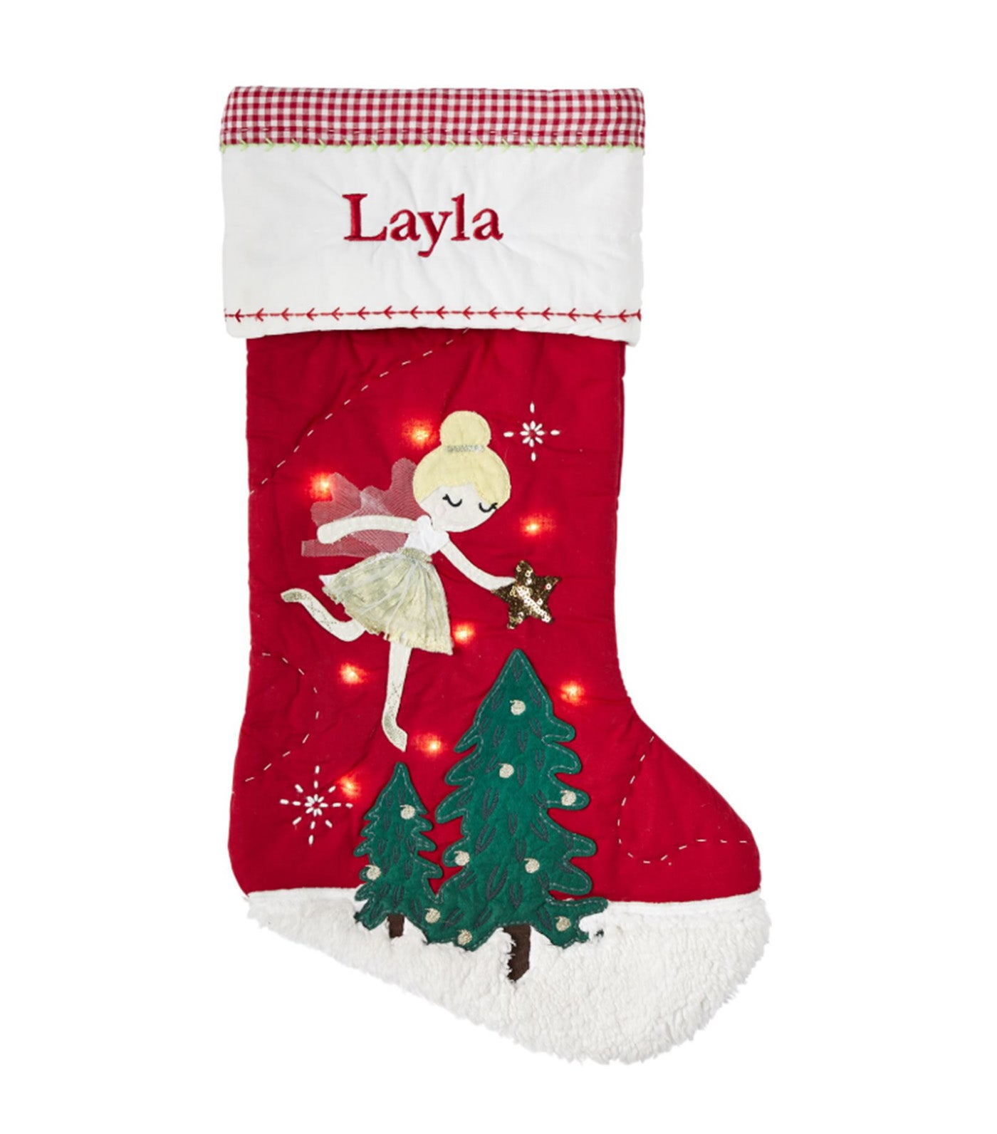 Quilted Light-up Christmas Stocking