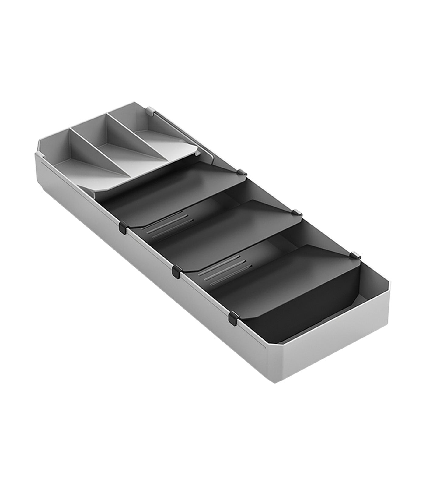 Adjustable Cutlery Organizer Gray
