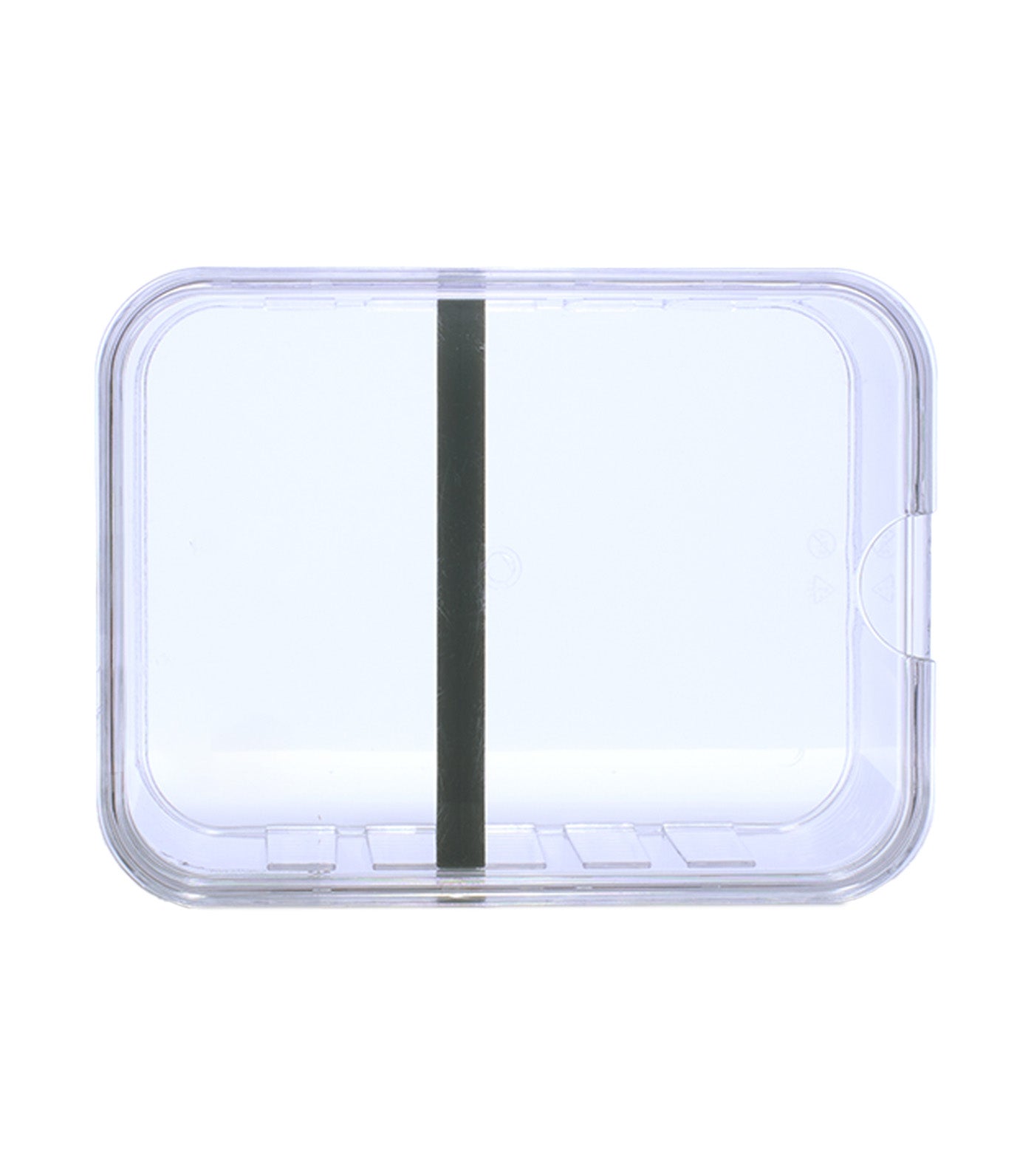 Crisp Small Divided Bin Clear/Gray.