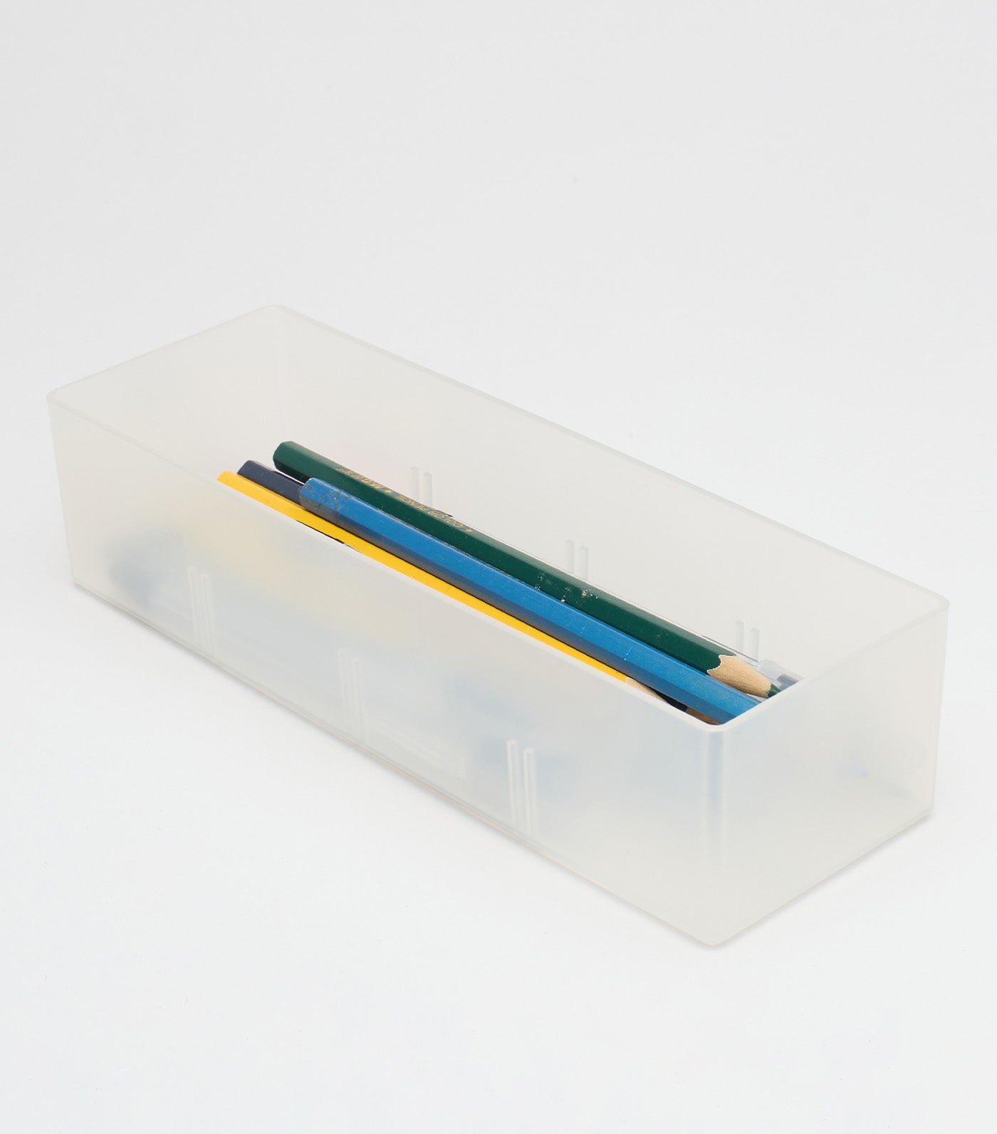 Desk Storage Box with Insert Small Clear