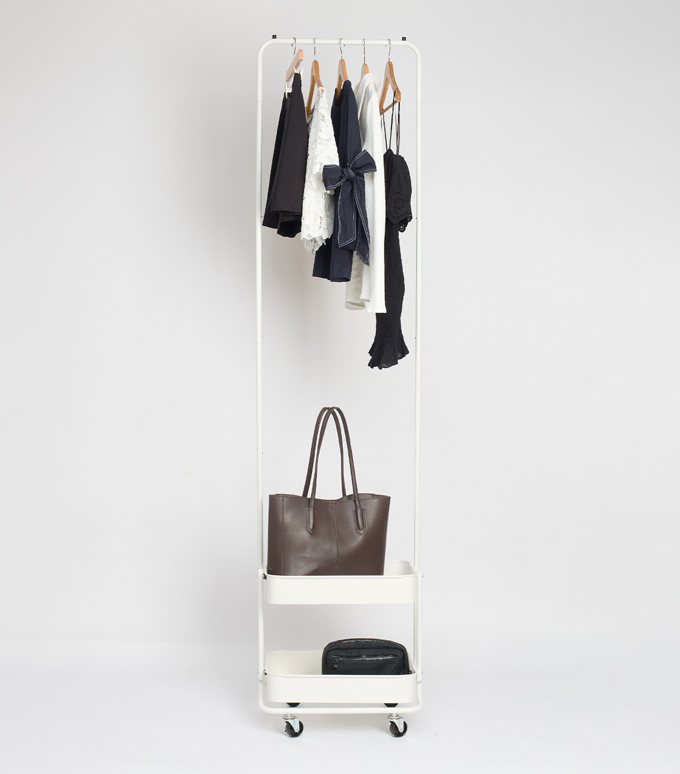 3-Tier Garment Cart White