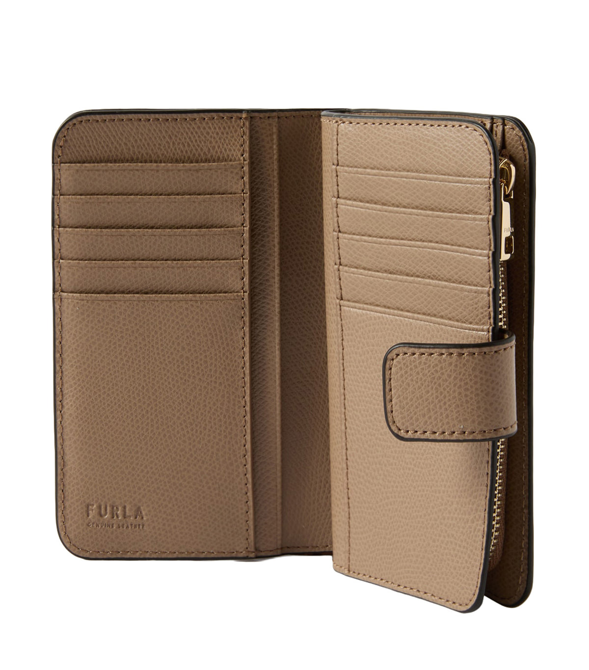 Camelia M Compact Wallet Greige