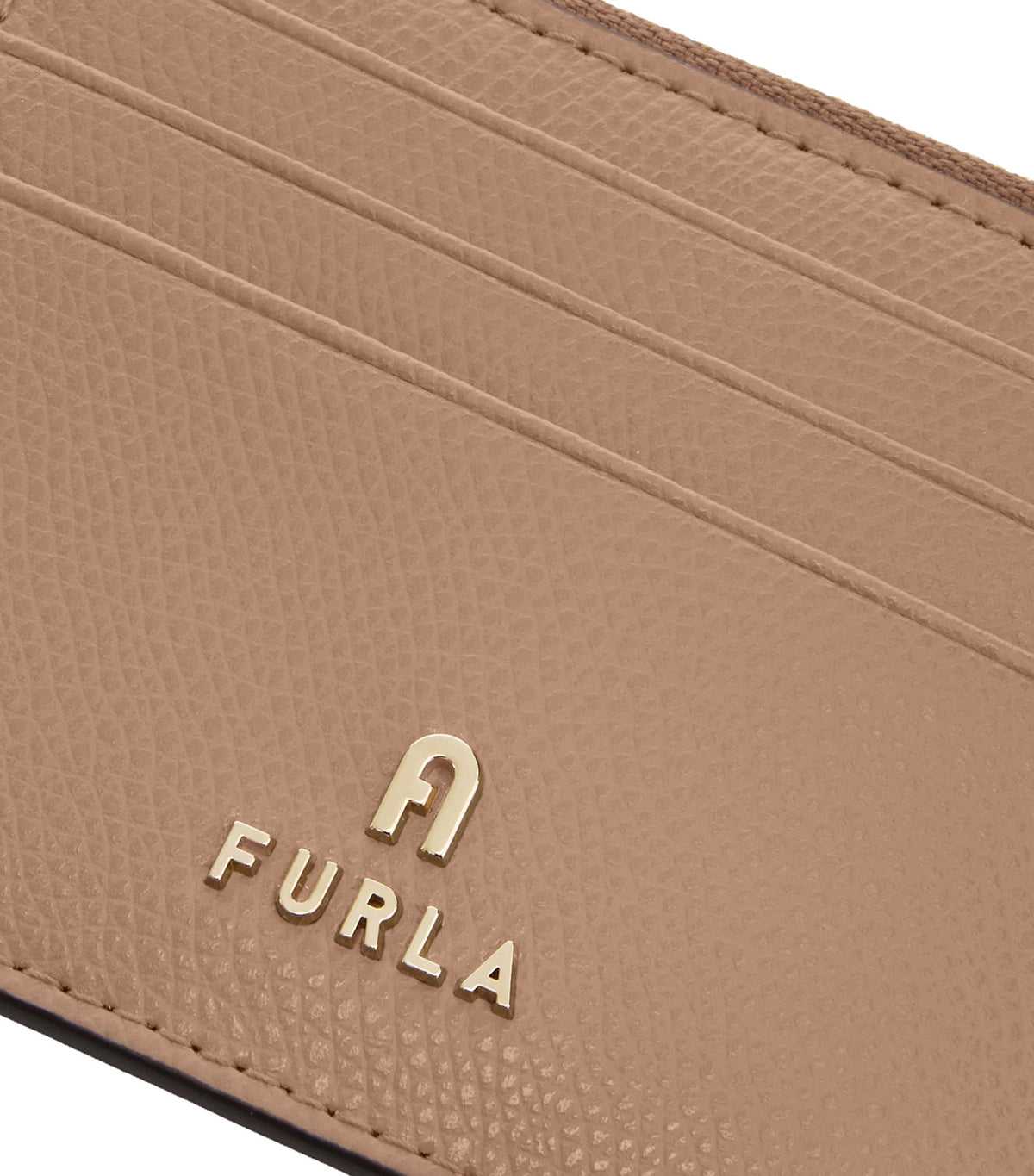 Camelia S Zipped Card Case Greige