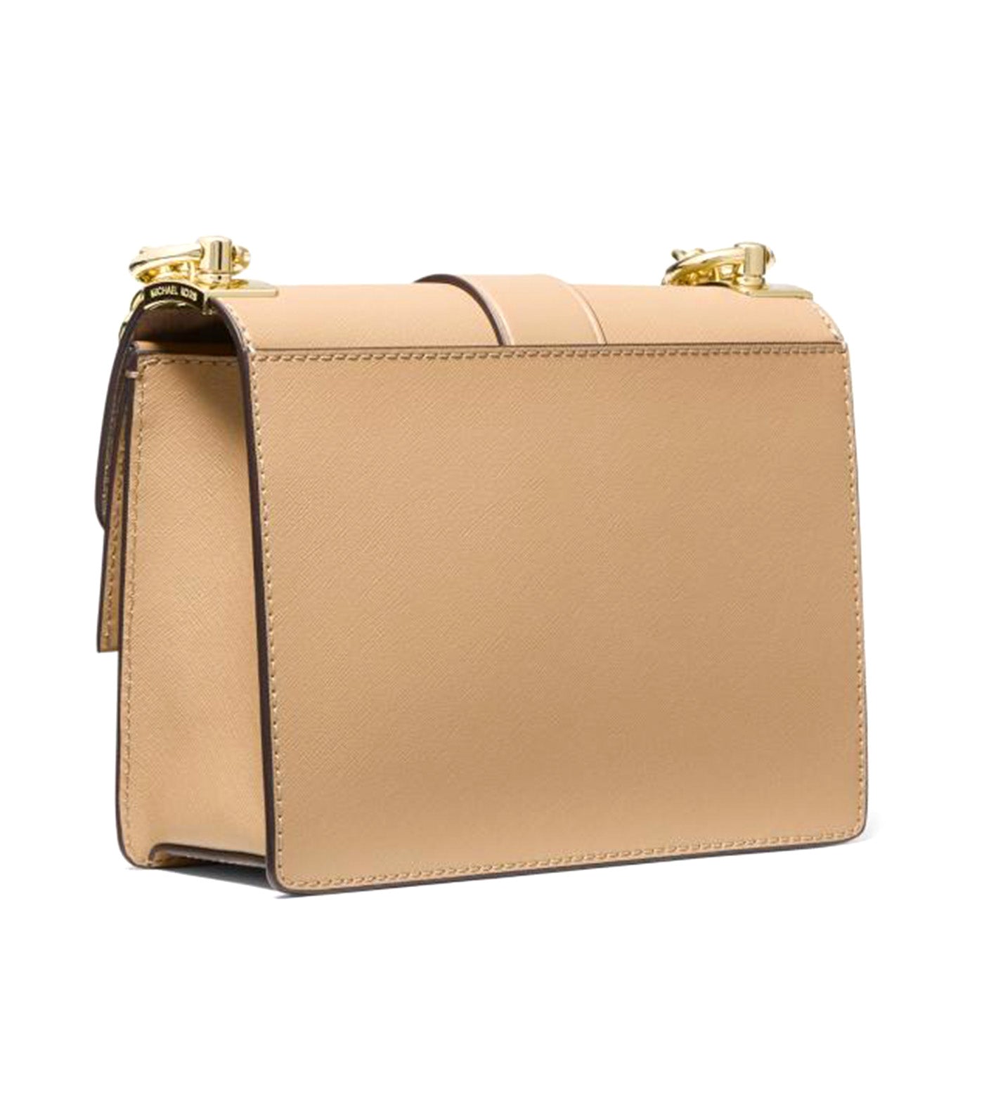 Greenwich Small Saffiano Leather Crossbody Bag Camel