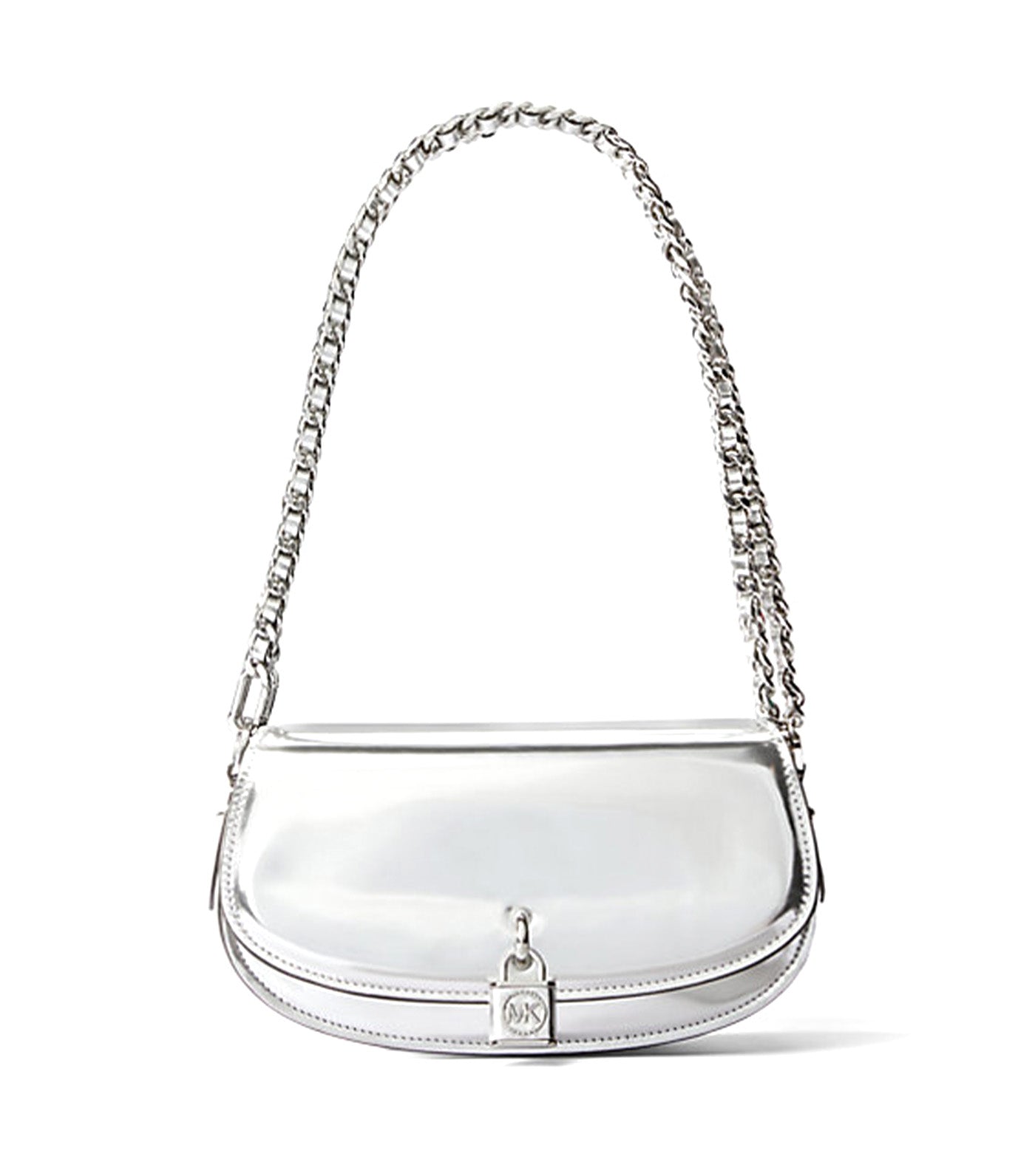 Mila Small Metallic Leather Shoulder Bag