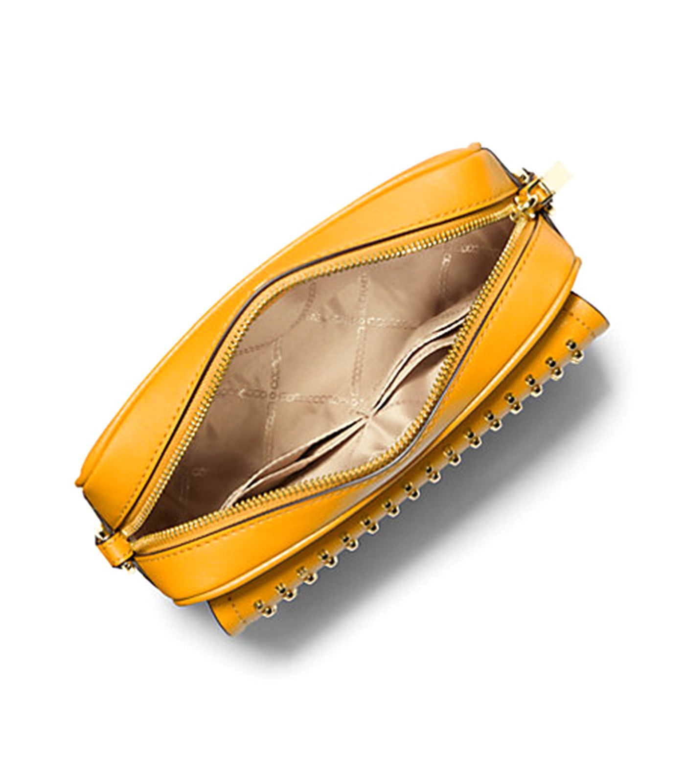 Parker Medium Studded Leather Crossbody Bag Golden Rod