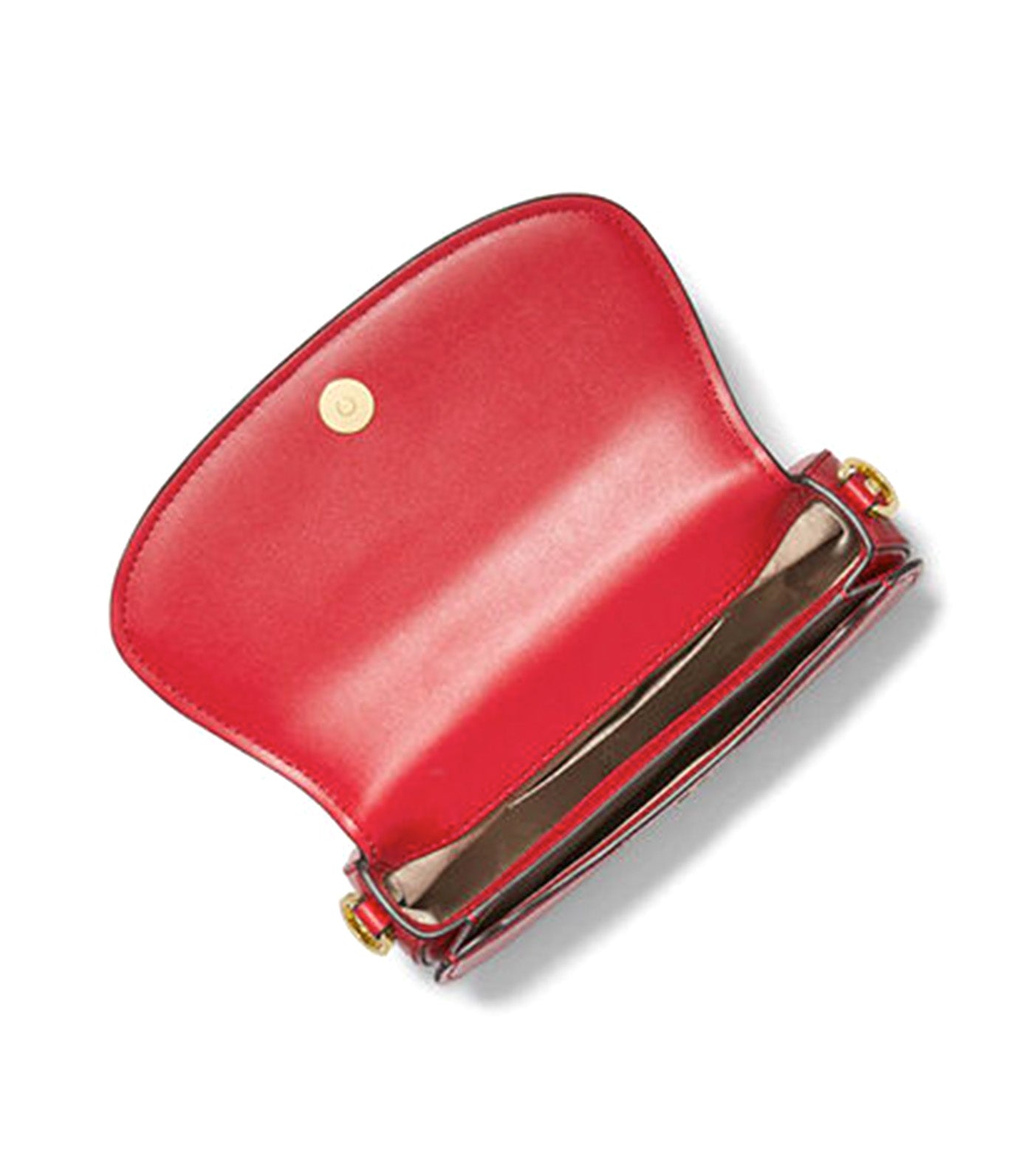 Mila Small Leather Shoulder Bag Crimson