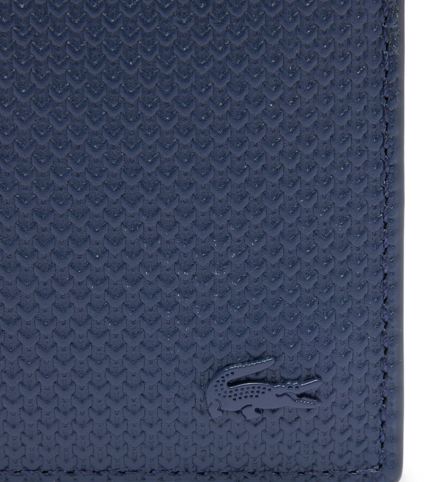 Small Piqué Leather Chantaco Billfold Navy