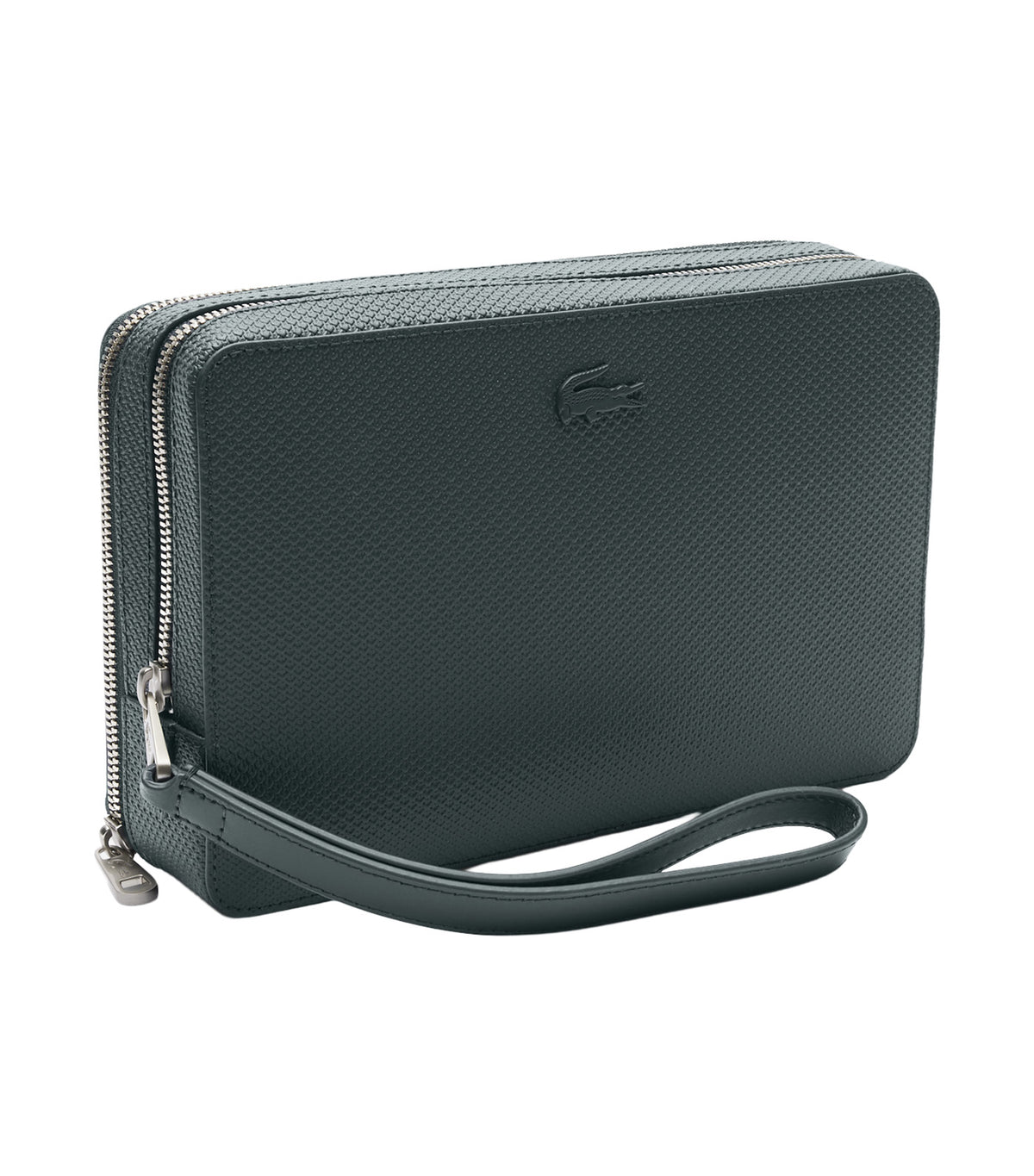Chantaco Piqué Leather Zipped Pouch Green Gables