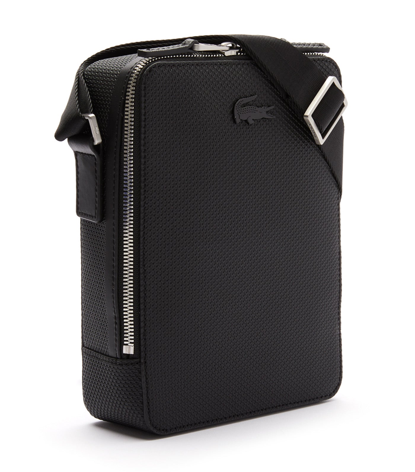 Chantaco Piqué Leather Shoulder Bag Noir