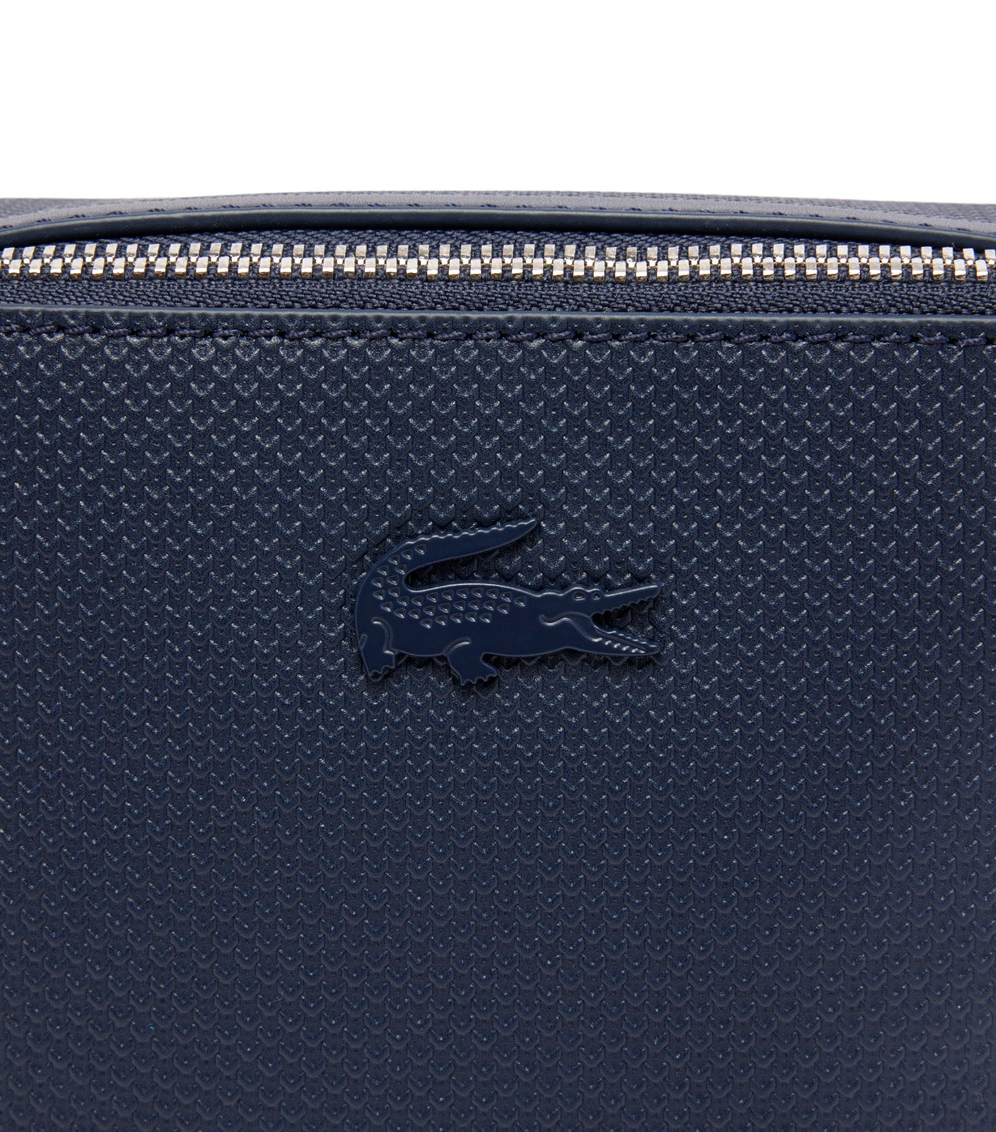 Chantaco Piqué Leather Shoulder Bag Navy