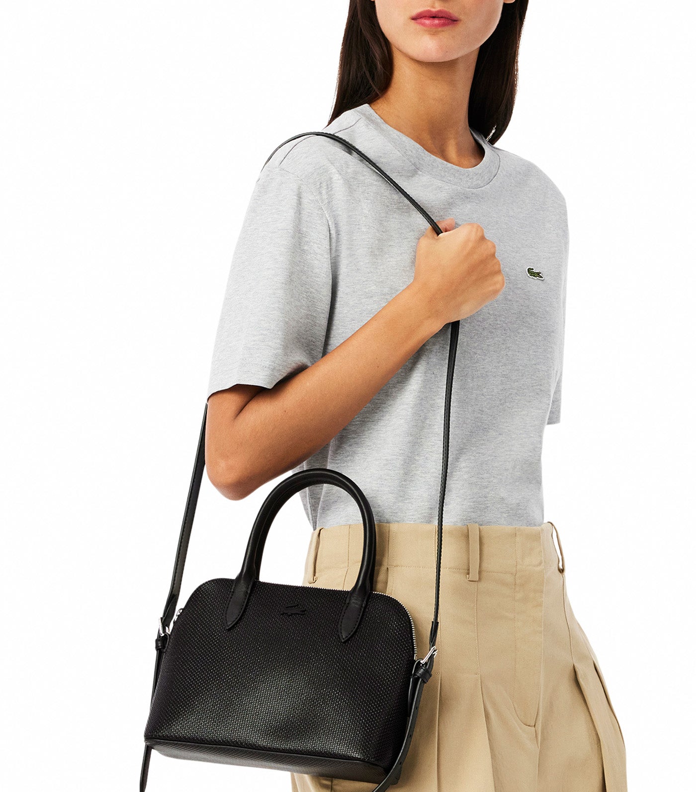 Small Piqué Leather Chantaco Bugatti Bag