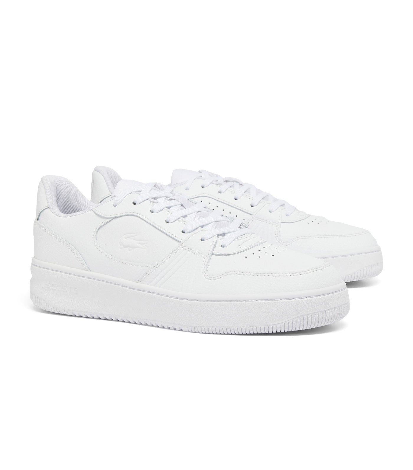 Men's L001 Set Leather Sneakers White/White