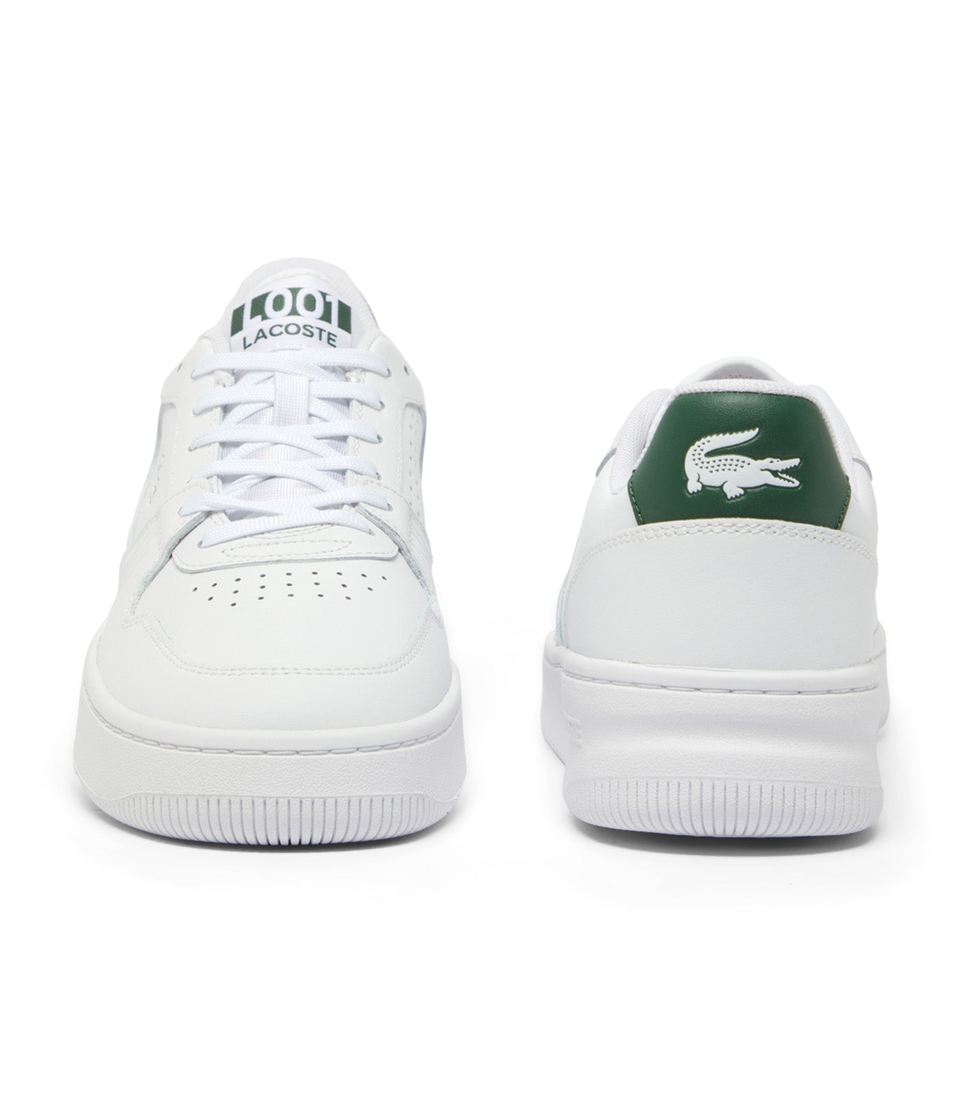Men's L001 Set Leather Sneakers White/Dark Green