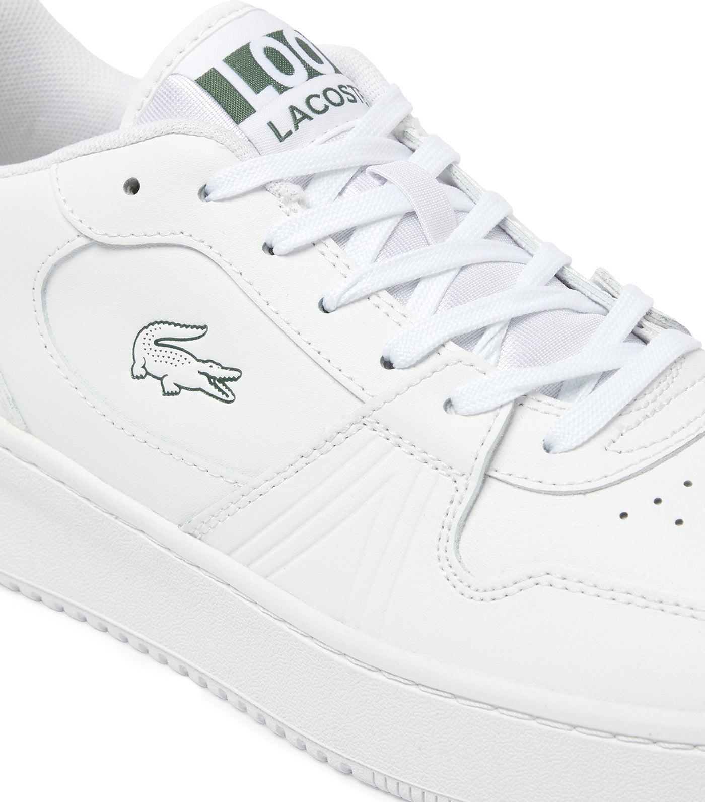Men's L001 Set Leather Sneakers White/Dark Green