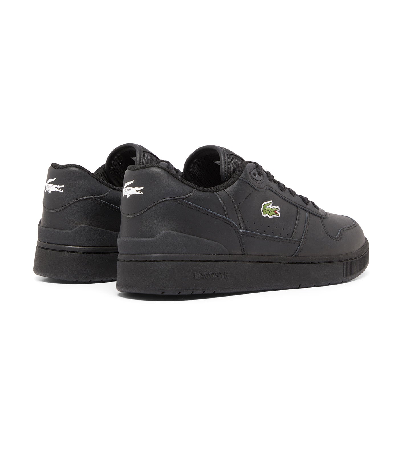 Men's T-Clip Set Leather Sneakers Black/Black
