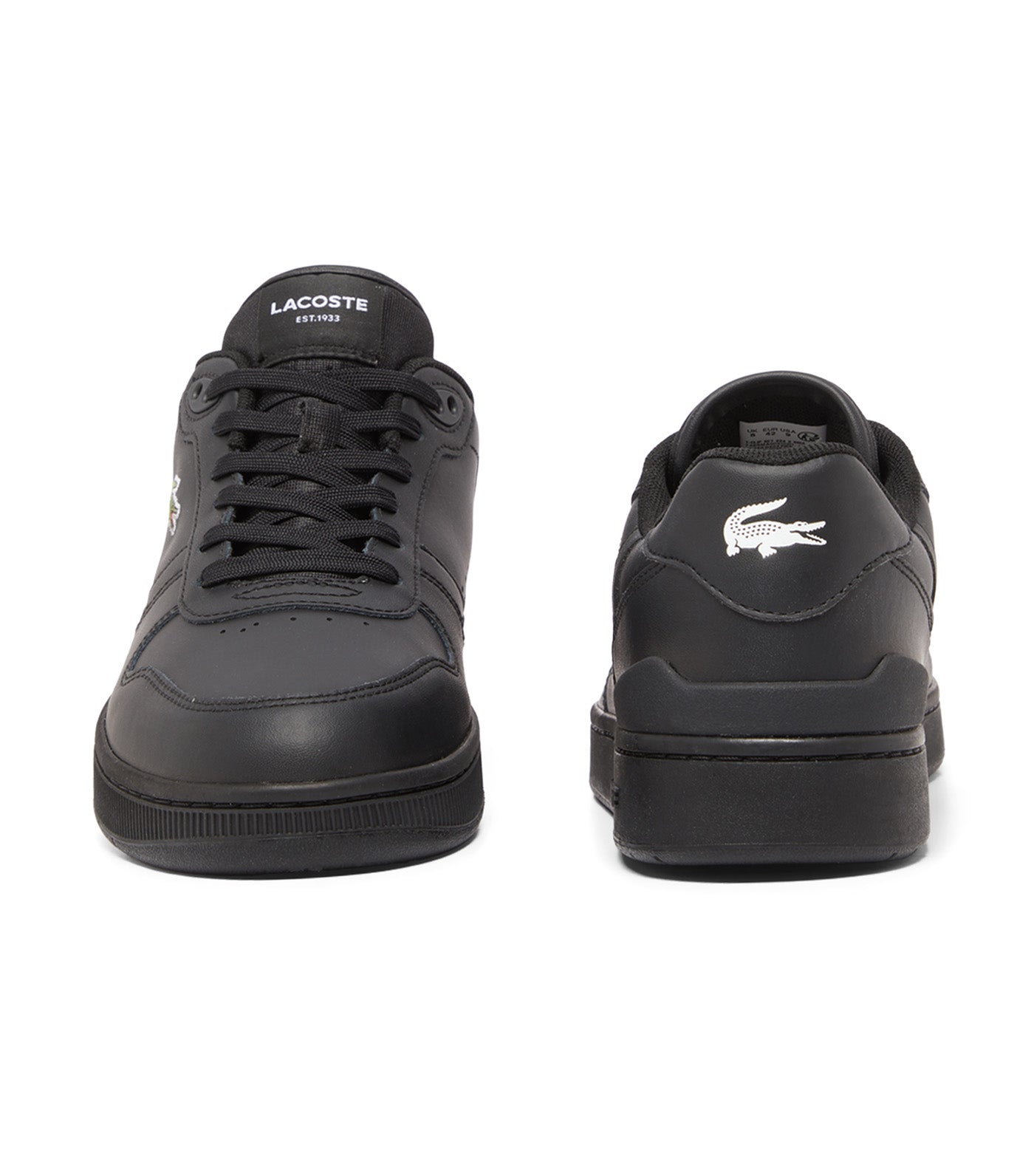 Men's T-Clip Set Leather Sneakers Black/Black