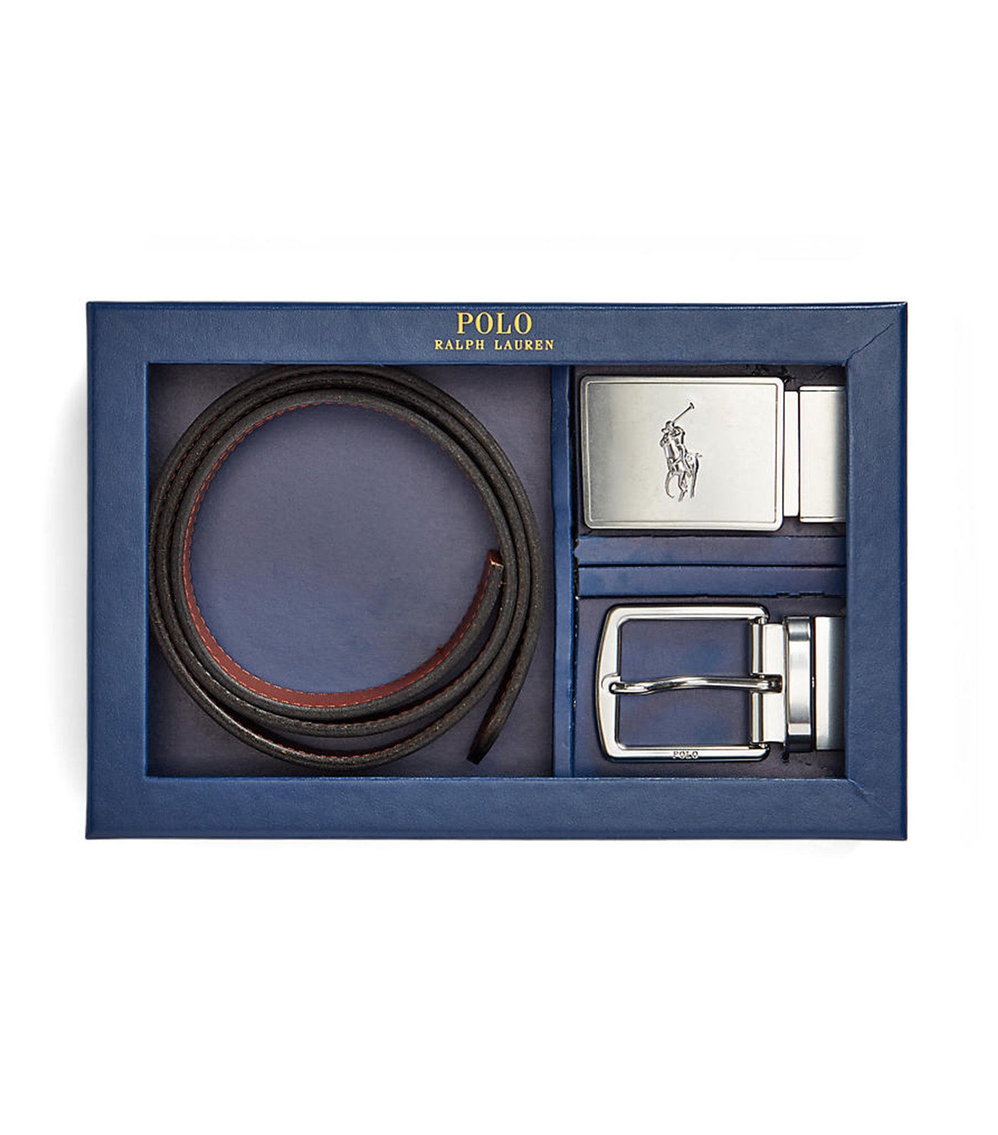 Reversible Leather Belt Gift Set