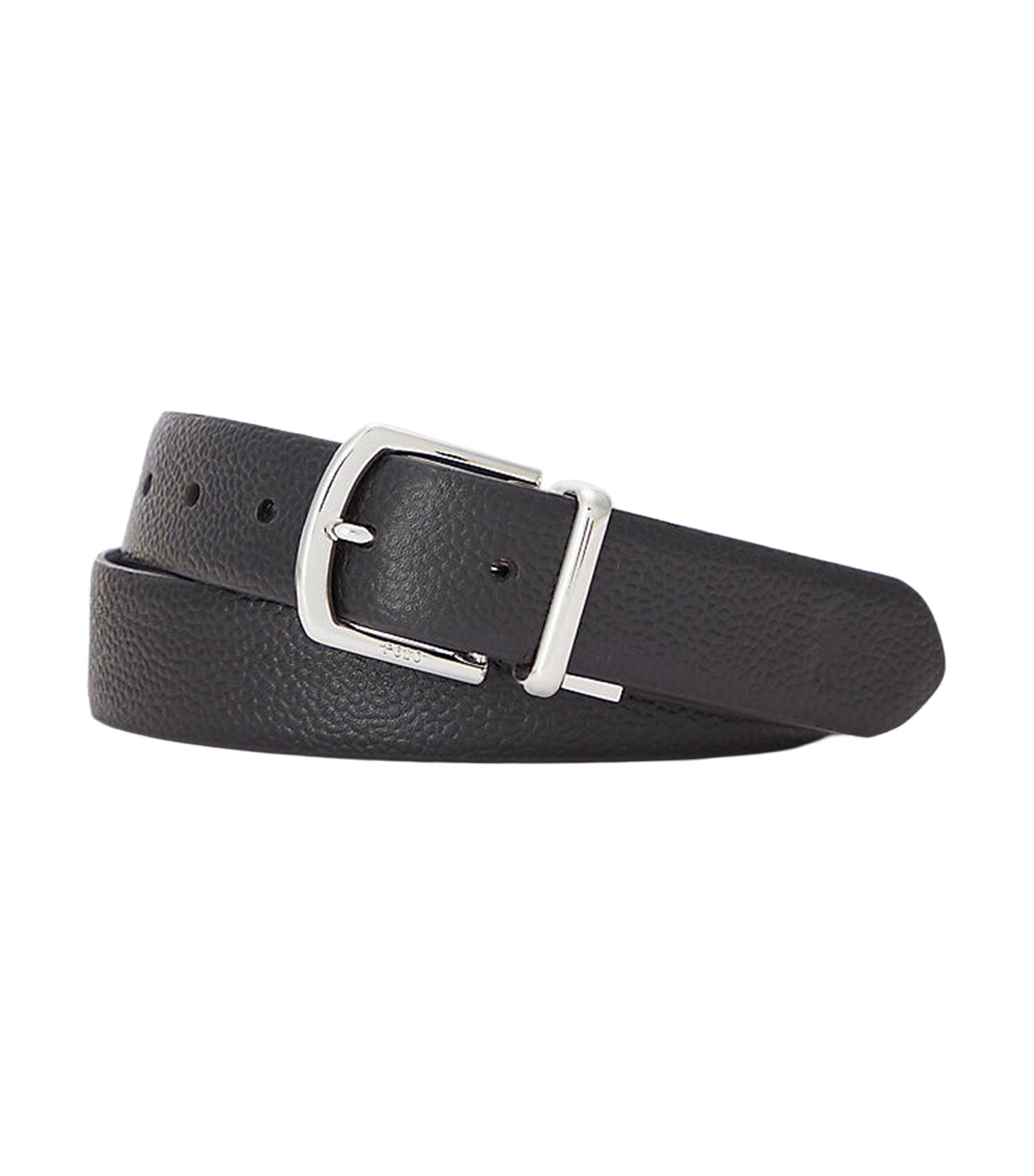 Men's Reversible Pebble Leather Belt Black