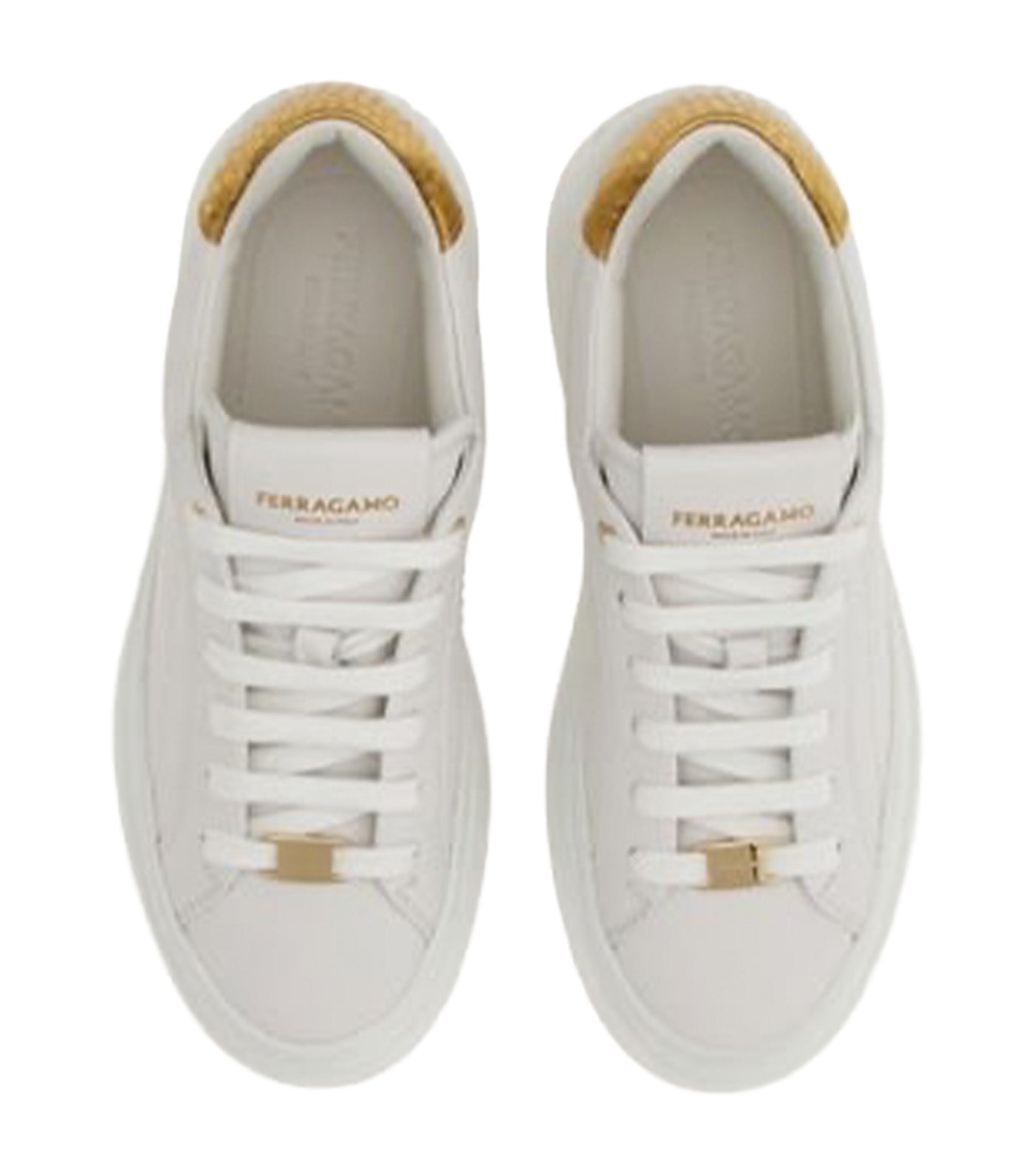 Wedge Sneaker Optic White/Gold