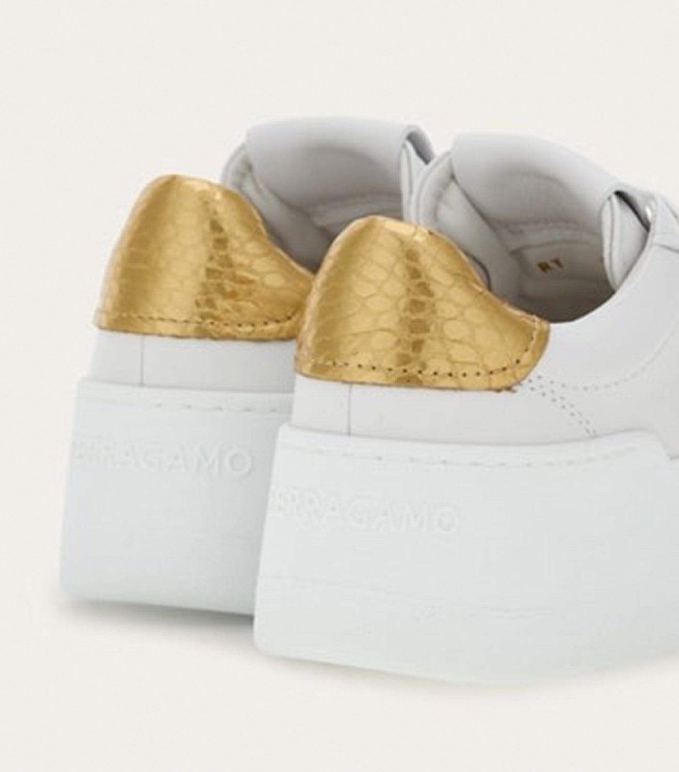 Wedge Sneaker Optic White/Gold