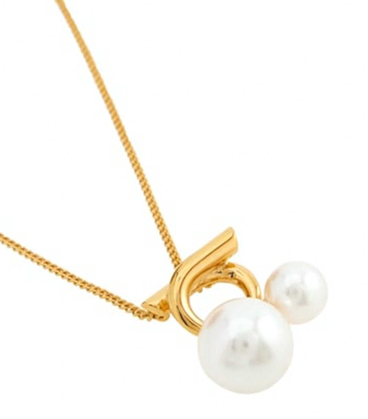 Double Pearl Necklace Gold