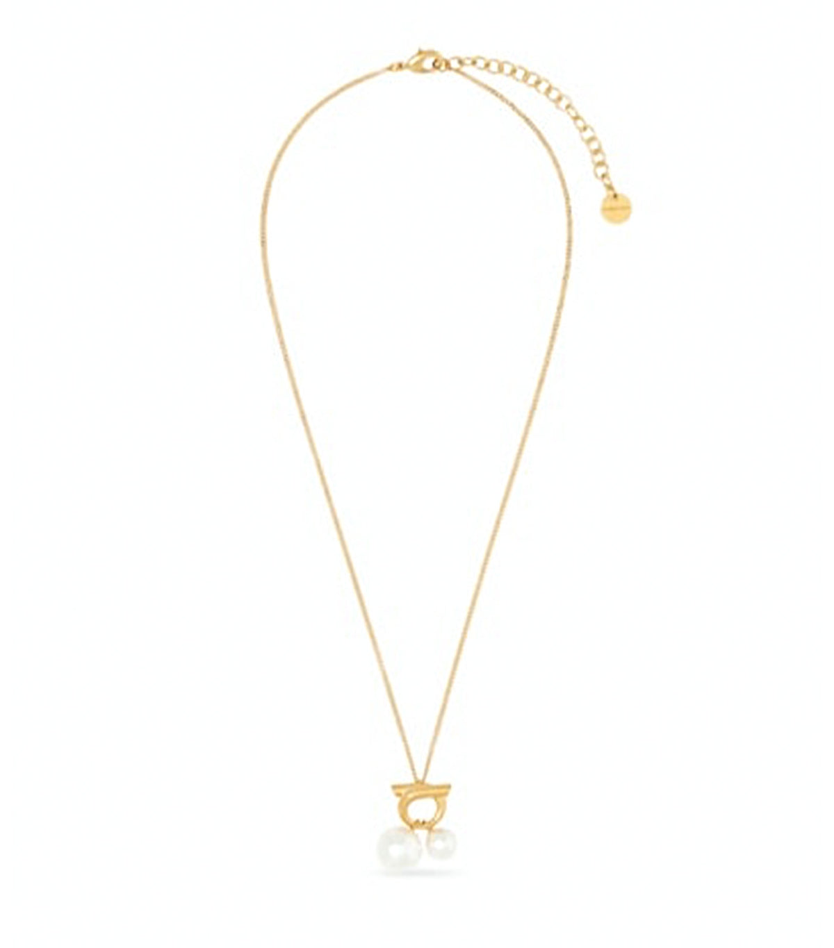 Double Pearl Necklace Gold