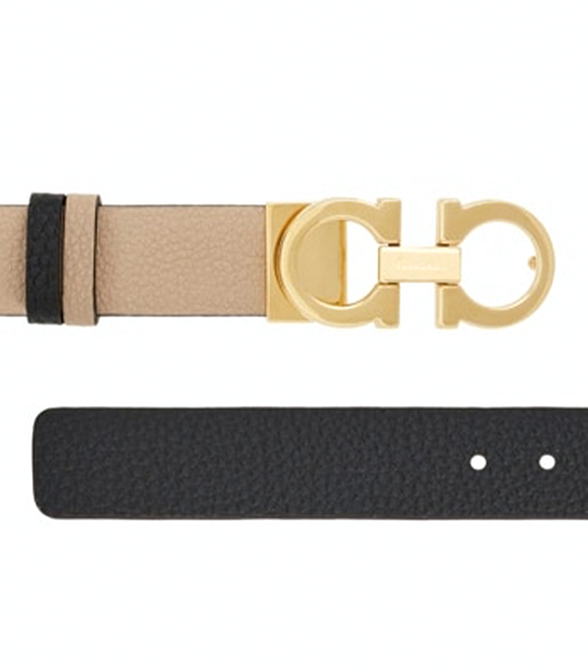 Reversible And Adjustable Gancini Belt Deer/Black