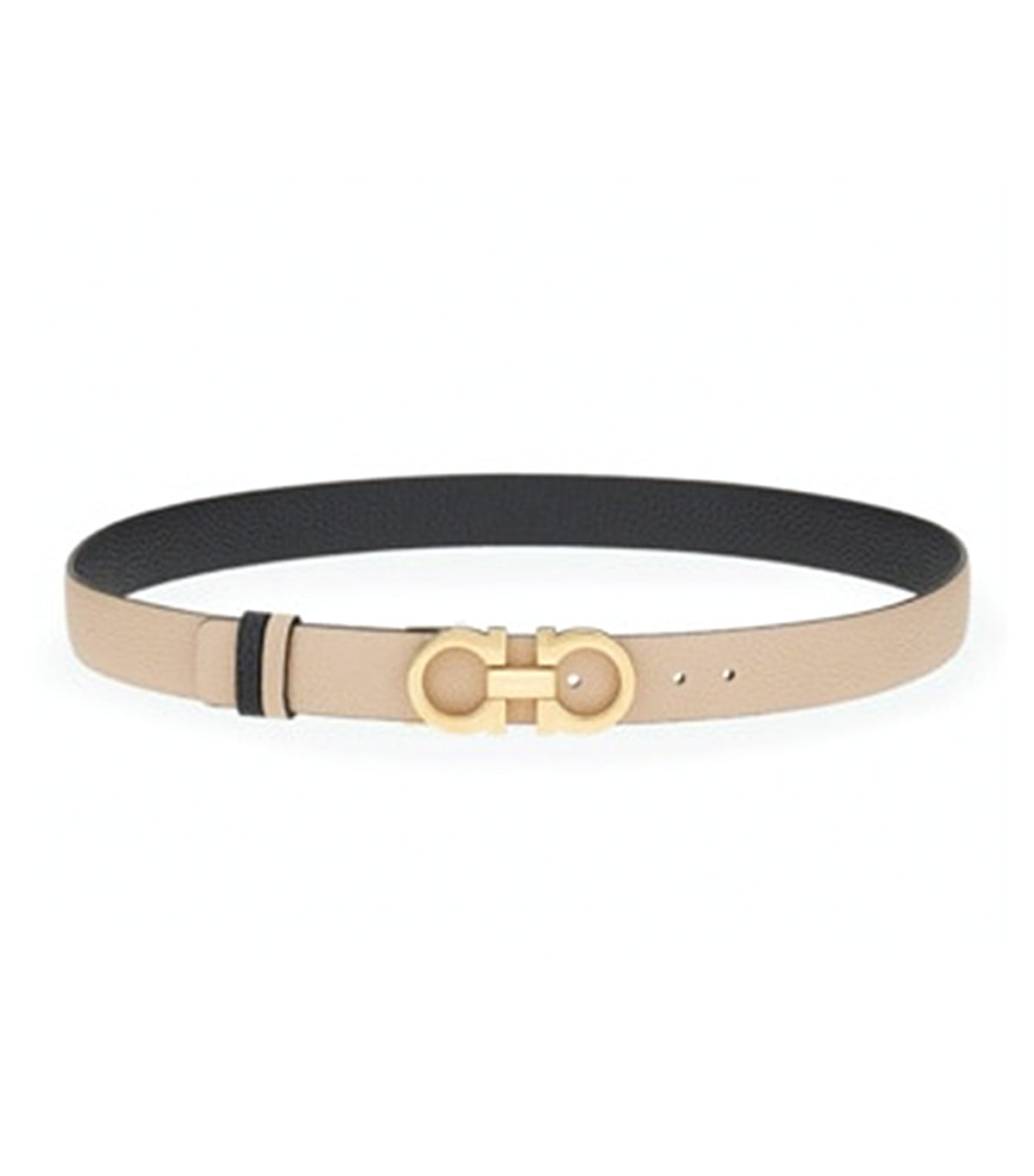 Reversible And Adjustable Gancini Belt Deer/Black