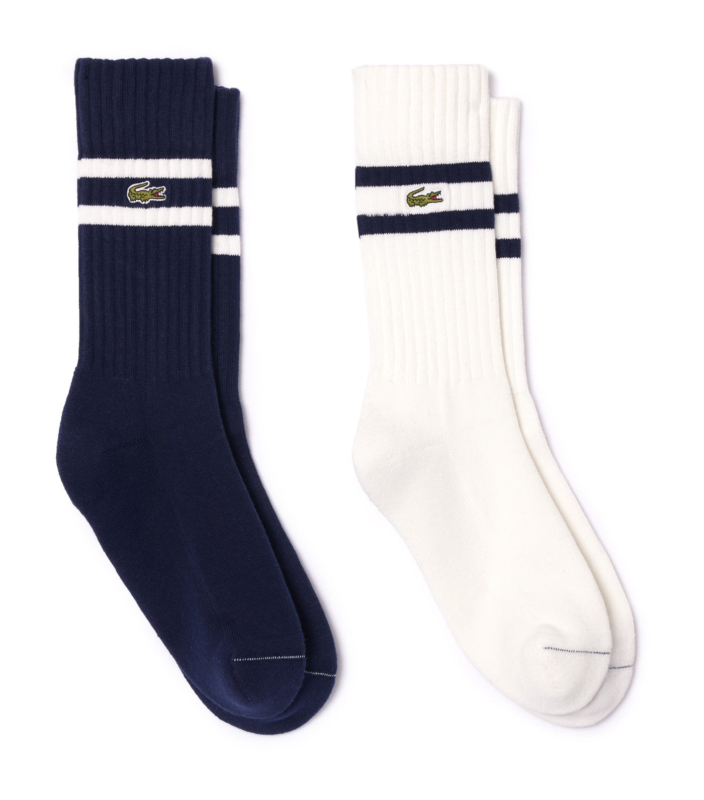 Ribbed Cotton Socks Navy Blue/Flour