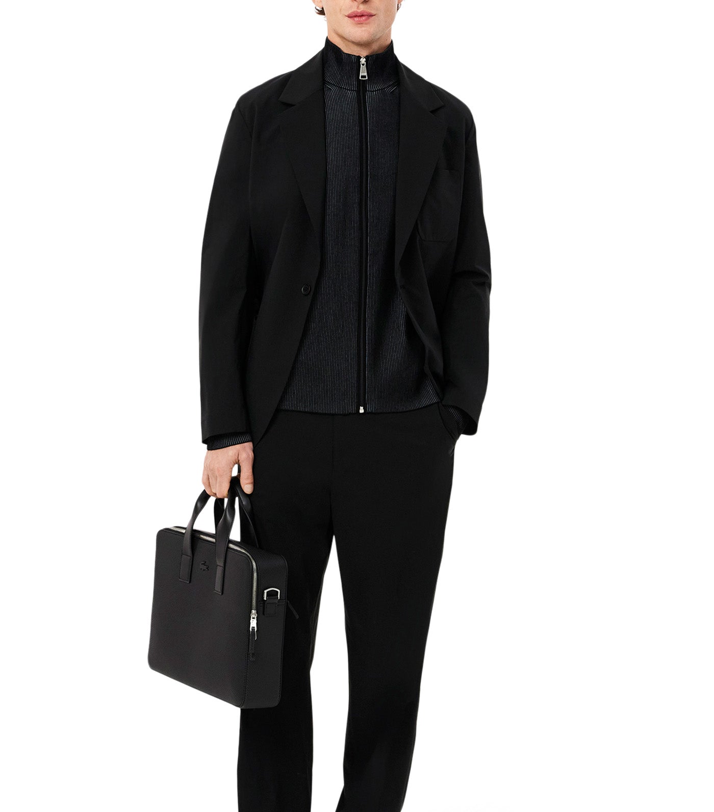 Chantaco Leather Laptop Bag Noir