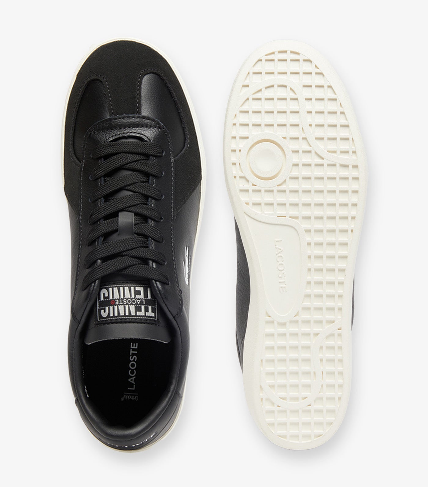 Lacoste Men's Baseshot Pro Leather Sneakers Black/Off White