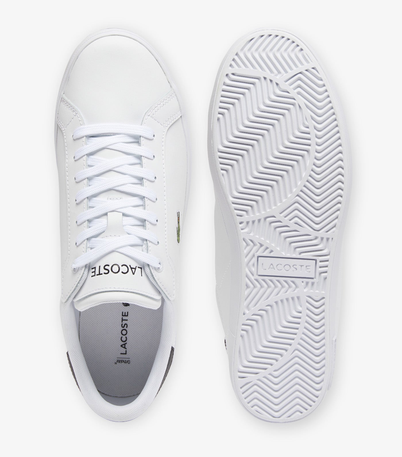 Lacoste Men's Powercourt Leather Sneakers White/Black