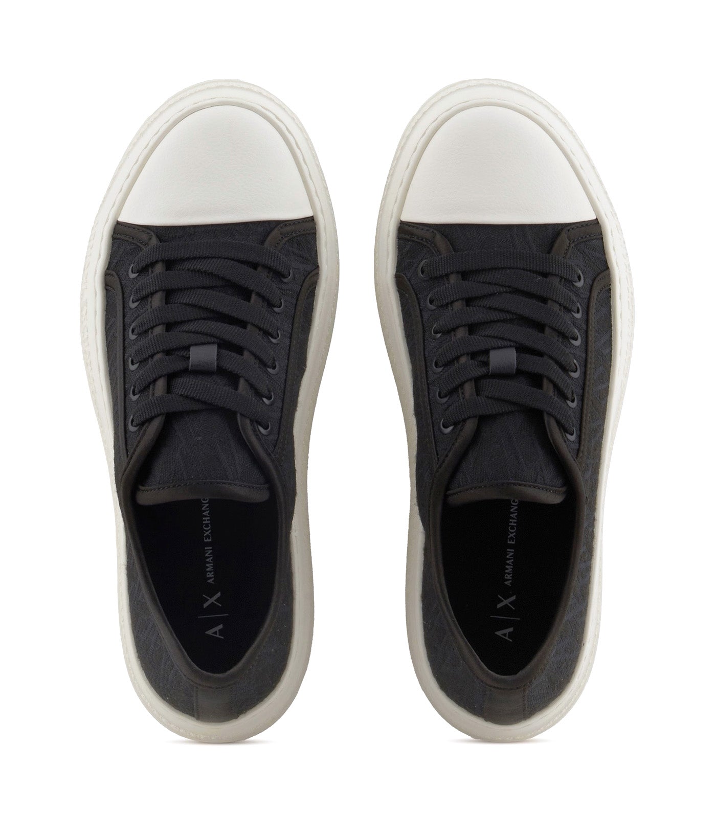 Armani Exchange Sneakers with Allover Logo Black/Black