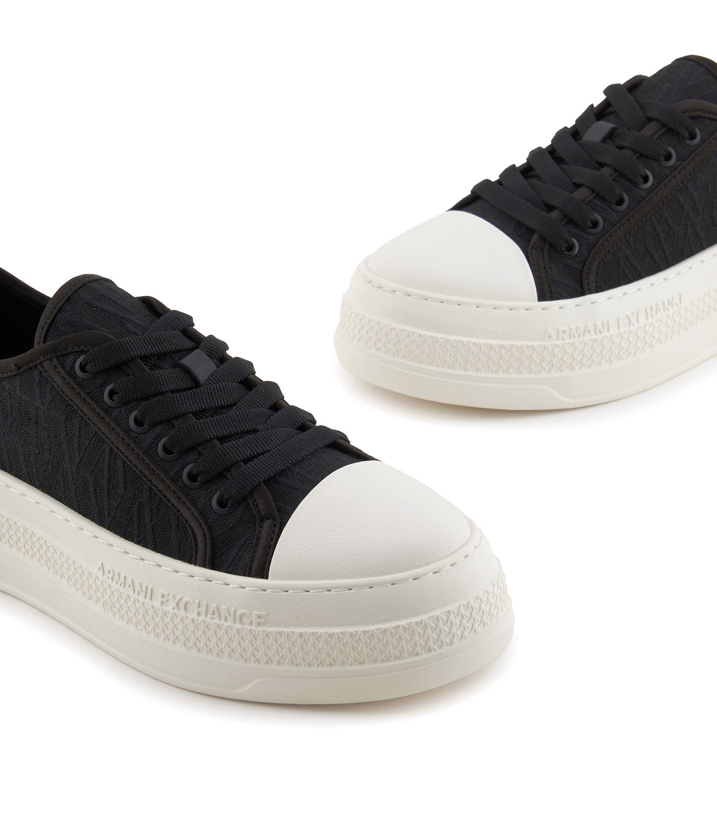 Armani Exchange Sneakers with Allover Logo Black/Black