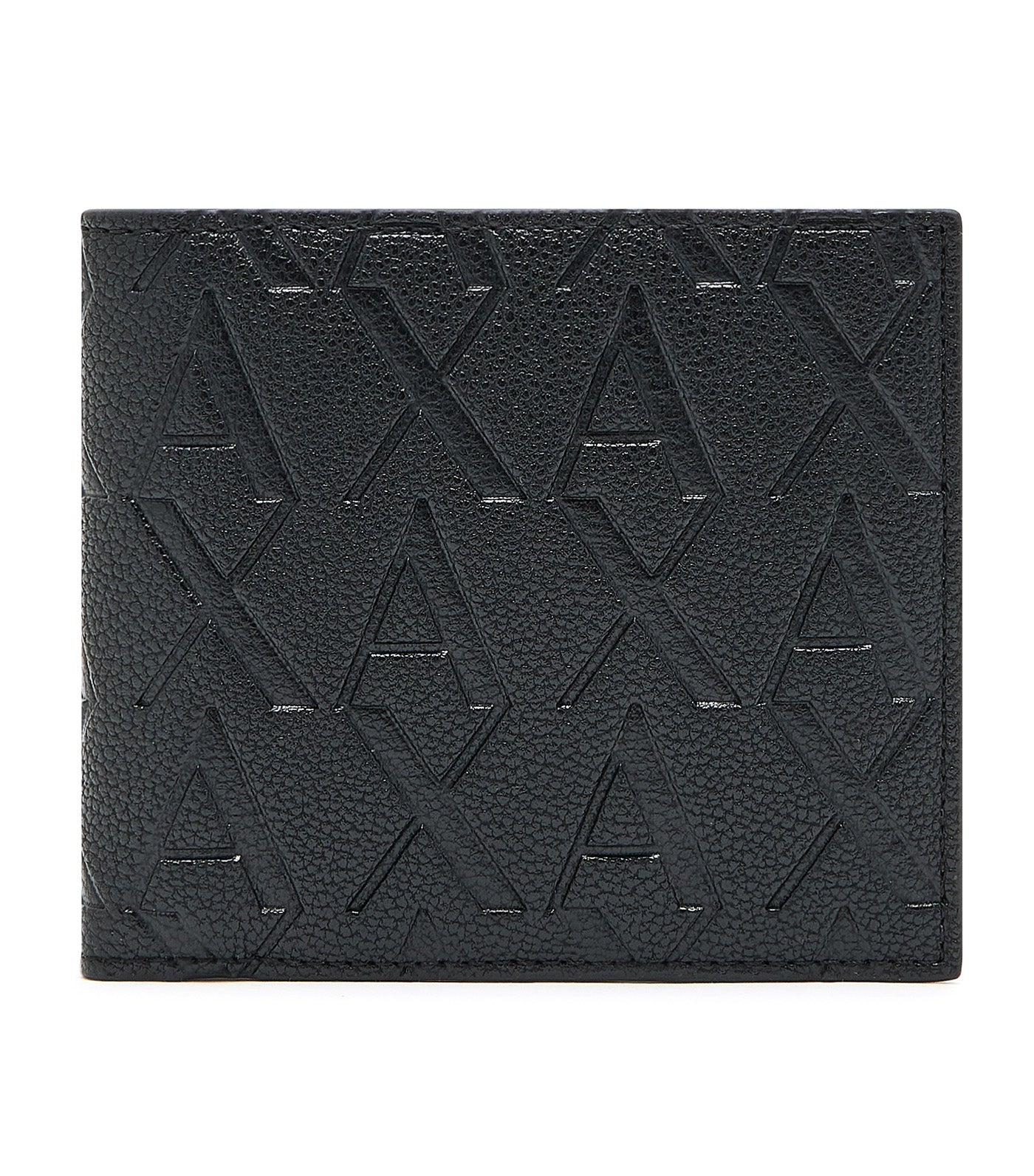 Logo Embossed Bifold Wallet Black