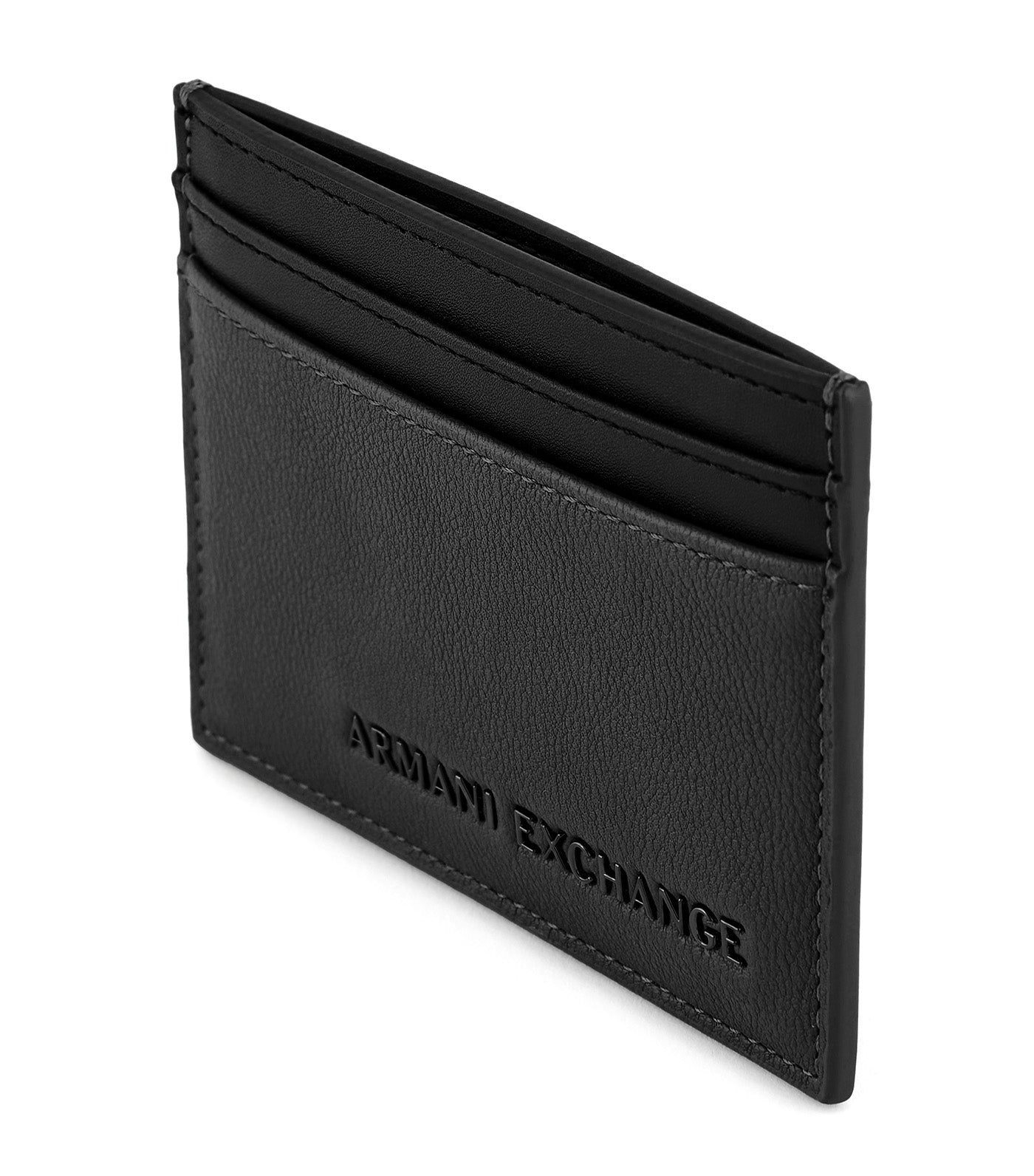 Two-Tone Card Holder with Logo Black