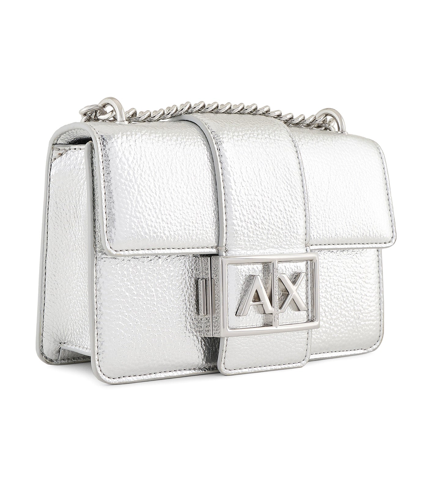 Shoulder Bag with Metal Logo