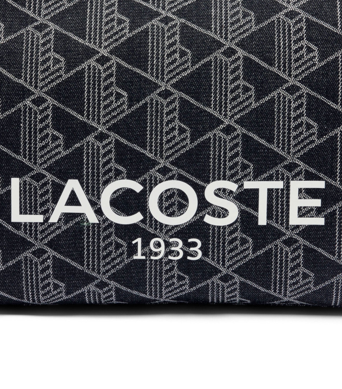 Large Heritage Jacquard Tote Mono Jacquard Black Denim