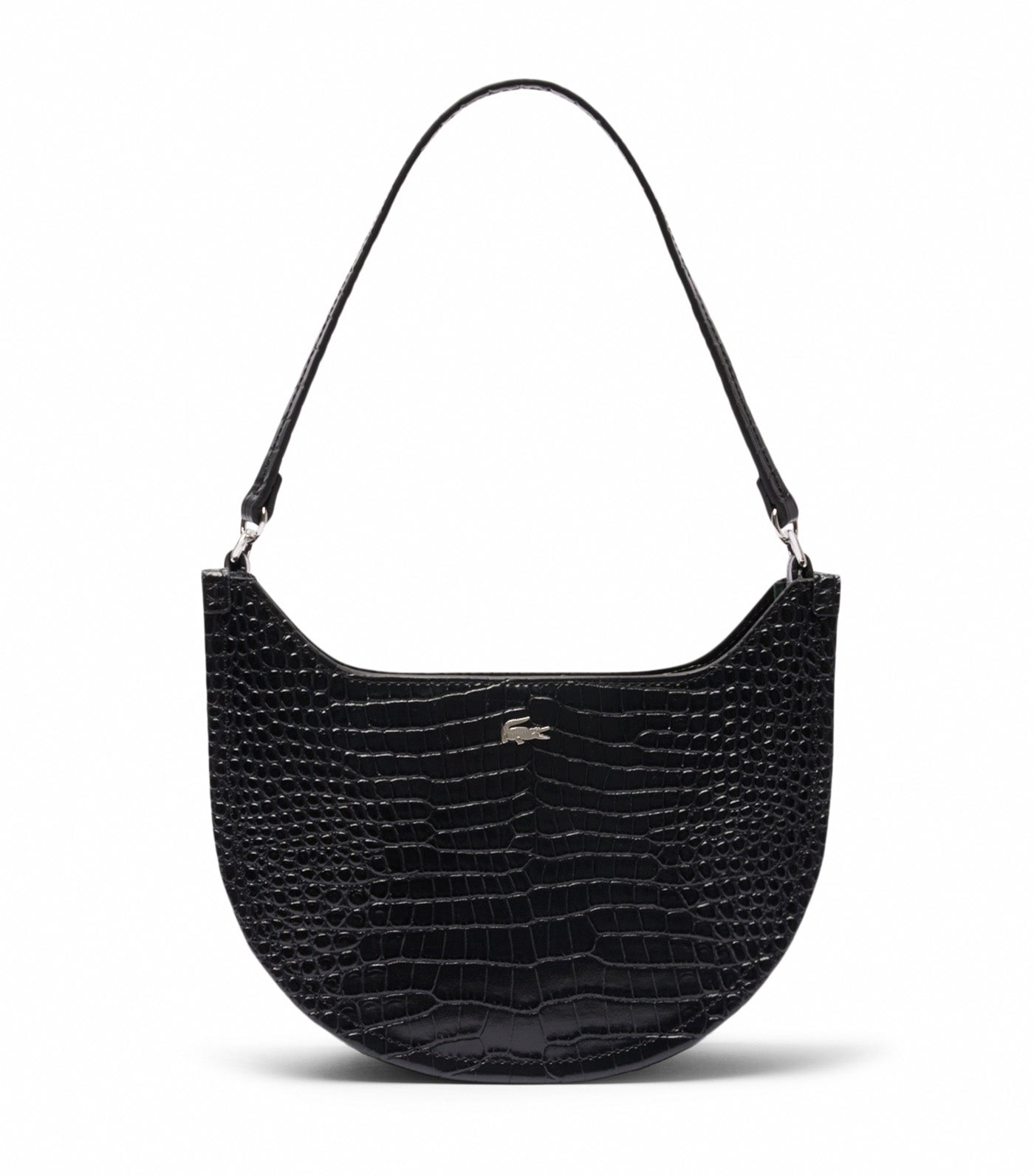 Small Chantaco Embossed Leather Half Moon Bag