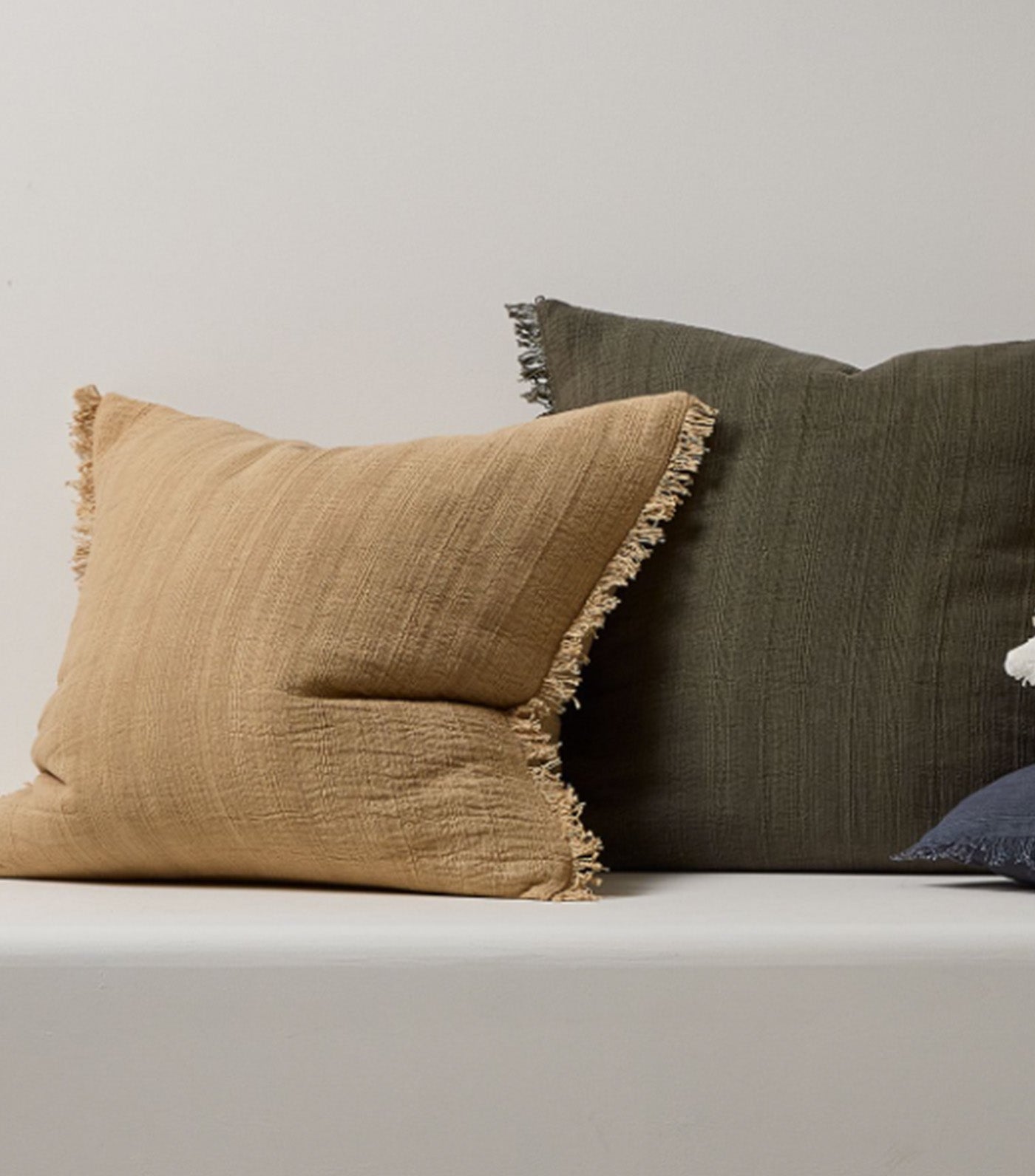 Textured Fringe Pillow Cover