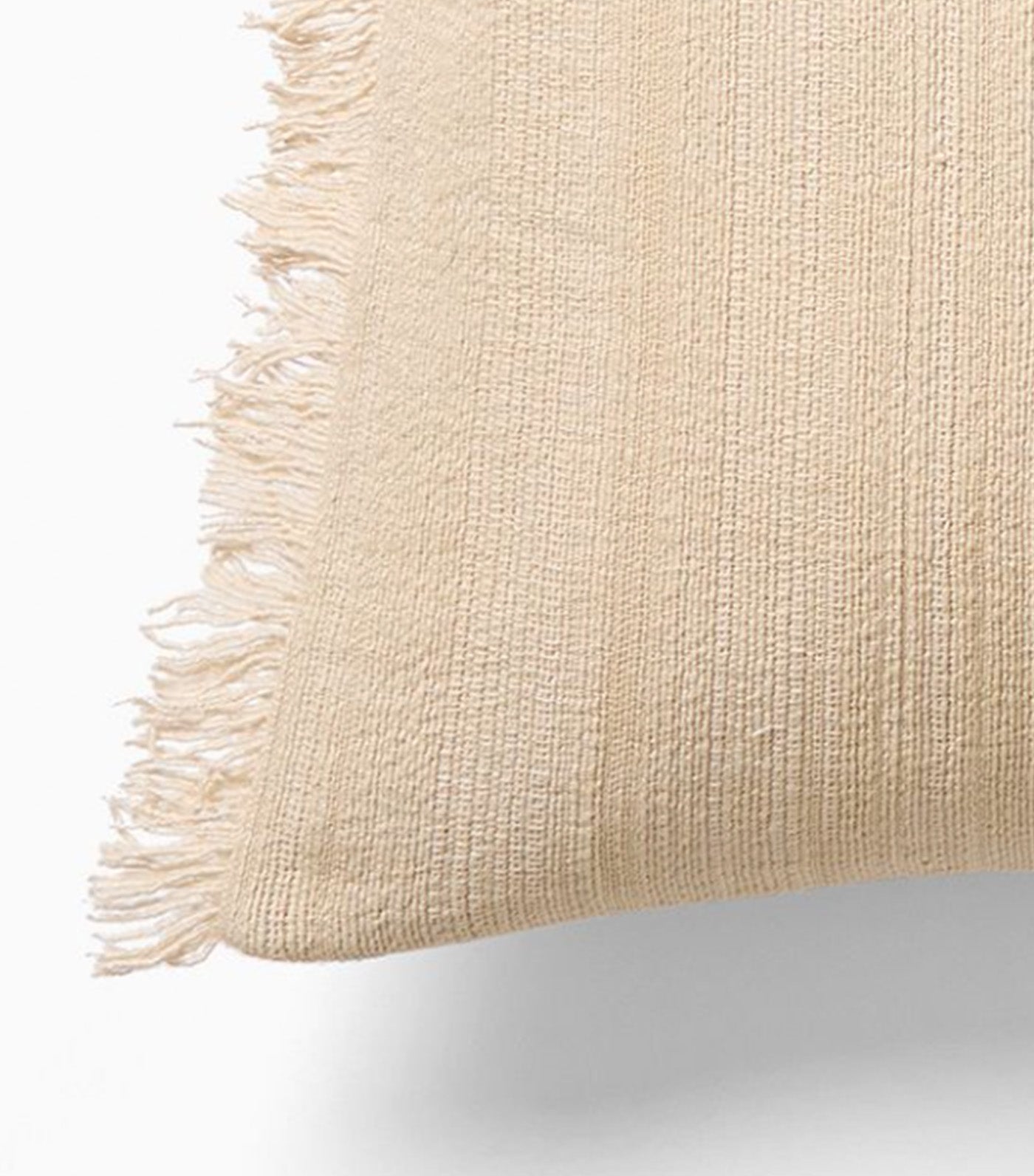 Textured Fringe Pillow Cover