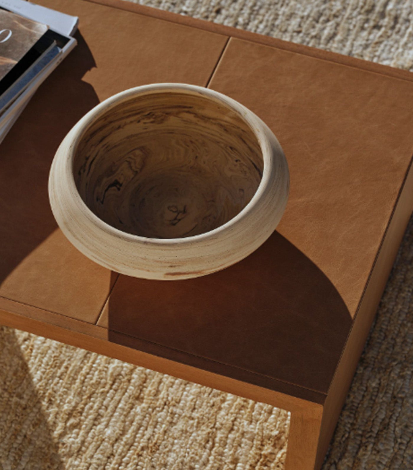 Ceramic Marbled Decorative Bowl Alabaster