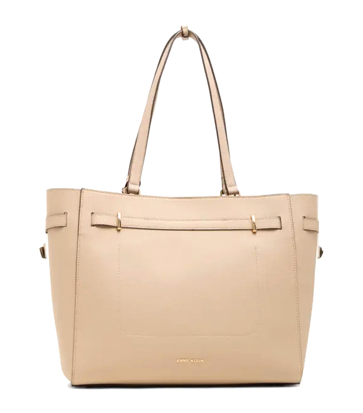 Belted Shoulder Tote Bag Brown