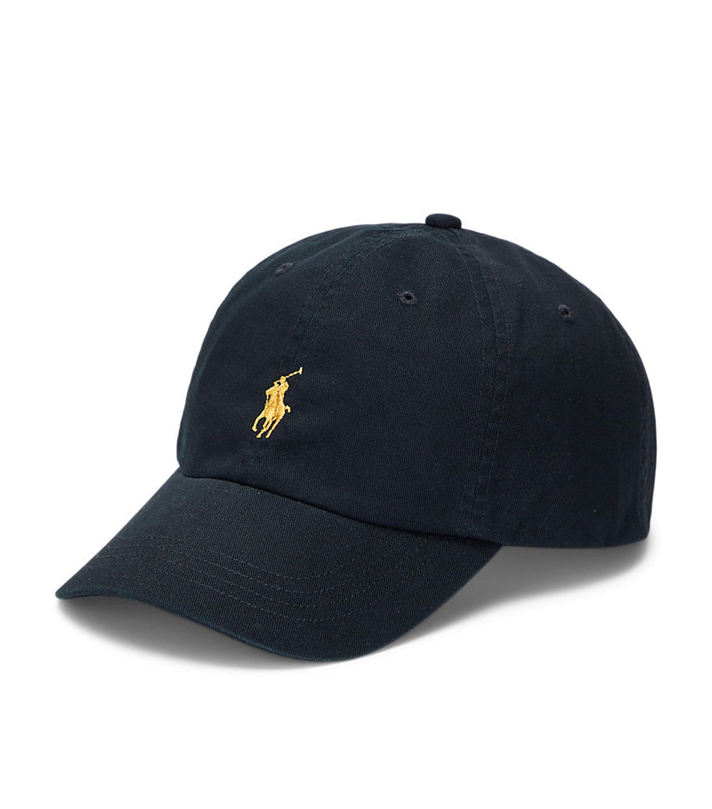 Men's Cotton Twill Ball Cap Polo Black