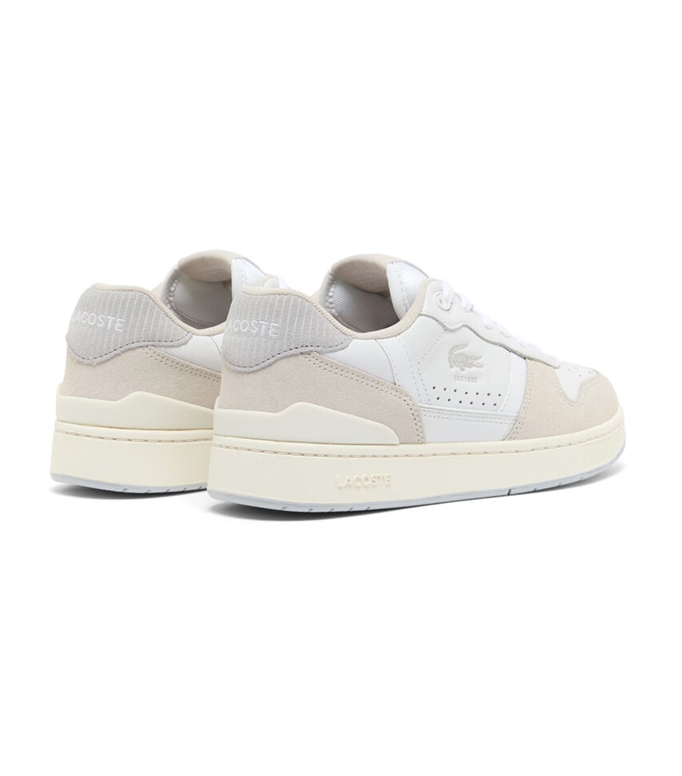 Women’s T-Clip Set Leather Sneakers White/Light Gray