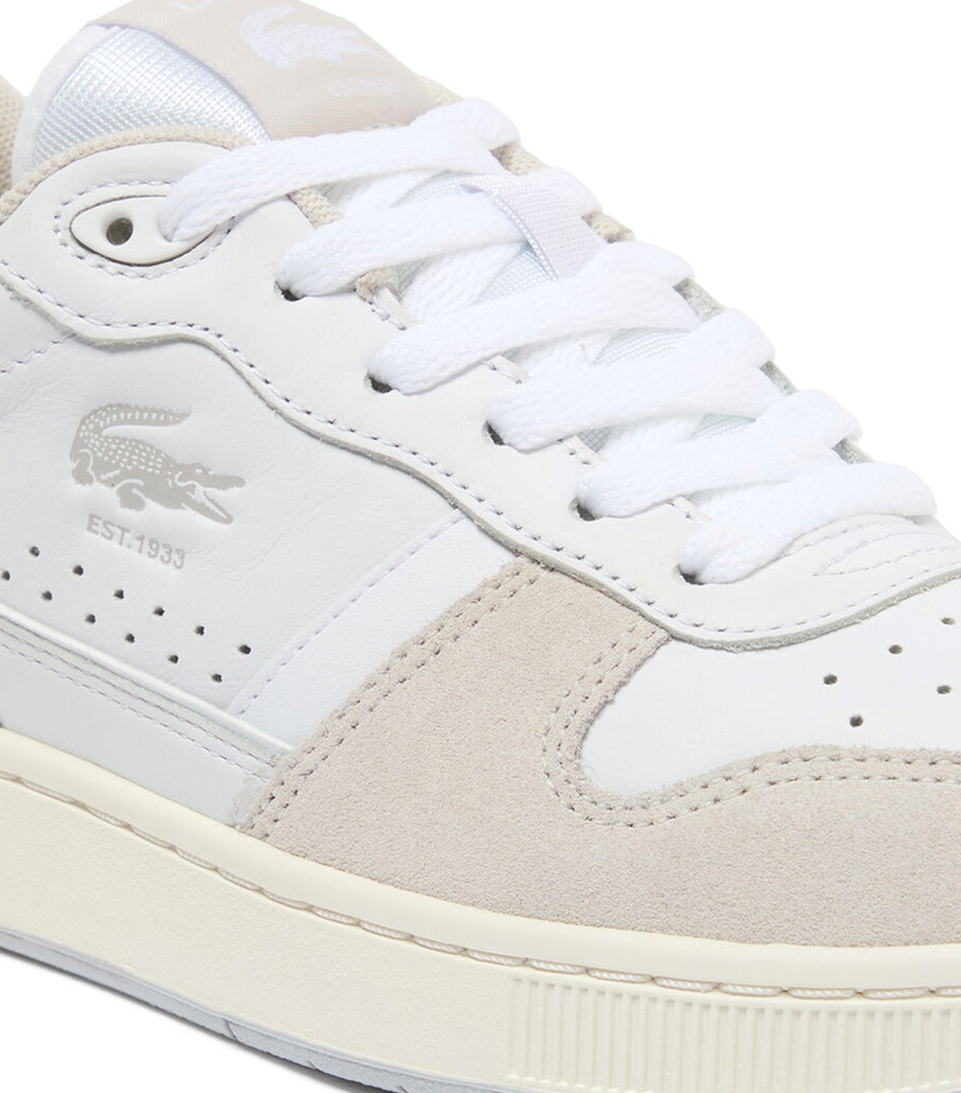 Women’s T-Clip Set Leather Sneakers White/Light Gray