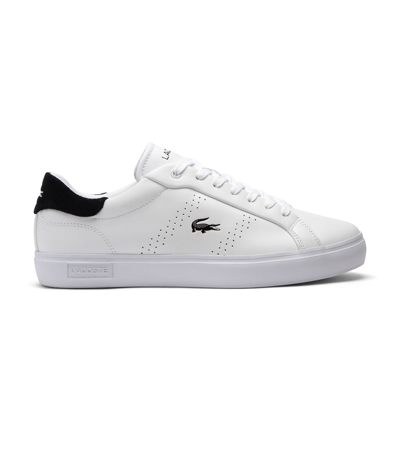 Lacoste Men's Powercourt 2.0 Leather Sneakers White/Black